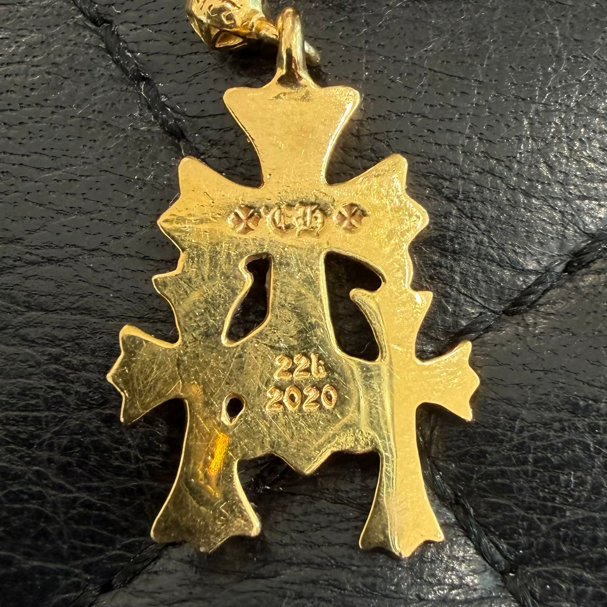CHROME HEARTS 22K Triple Cross Earring Pave Diamond クロムハーツ 22K トリプルクロス イヤリング パヴェダイヤモンド