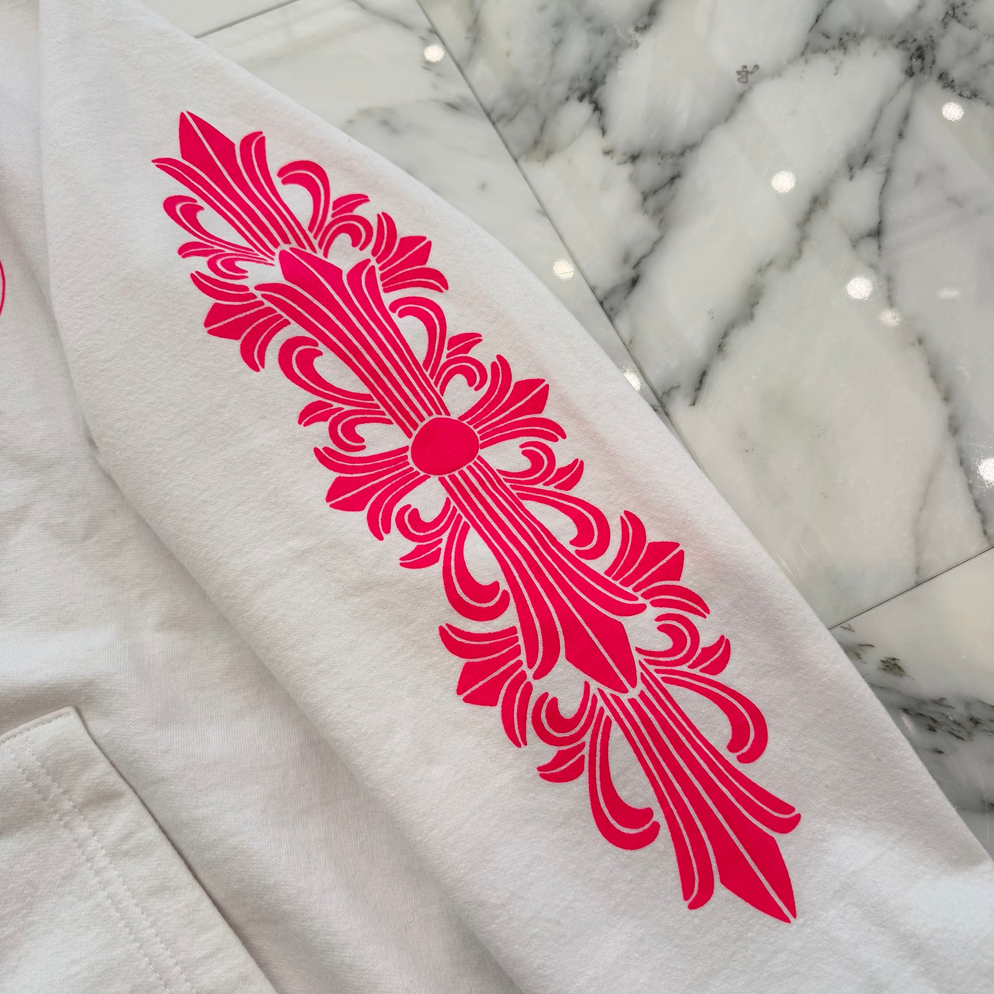 CHROME HEARTS 2025SS Floral Cross Horseshoe Pullover Hoodie Size S クロムハーツ フローラルクロス ホースシュー プルオーバーフーディ サイズS