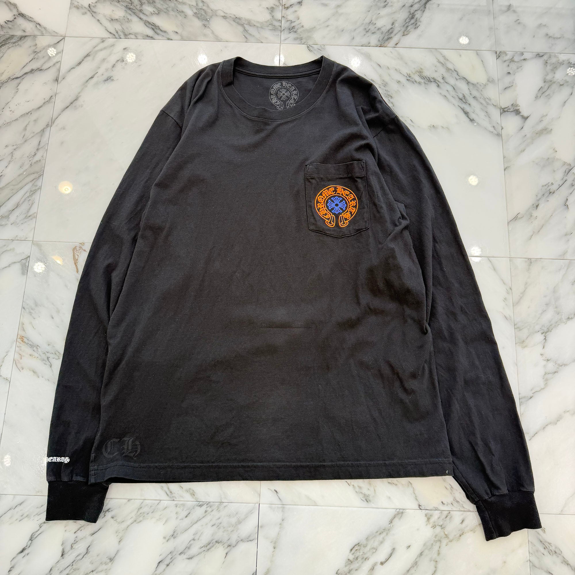CHROME HEARTS STAFF Horseshoe Long Sleeve Tee Size L クロムハーツ スタッフ ホースシュー ロングスリーブTシャツ サイズL
