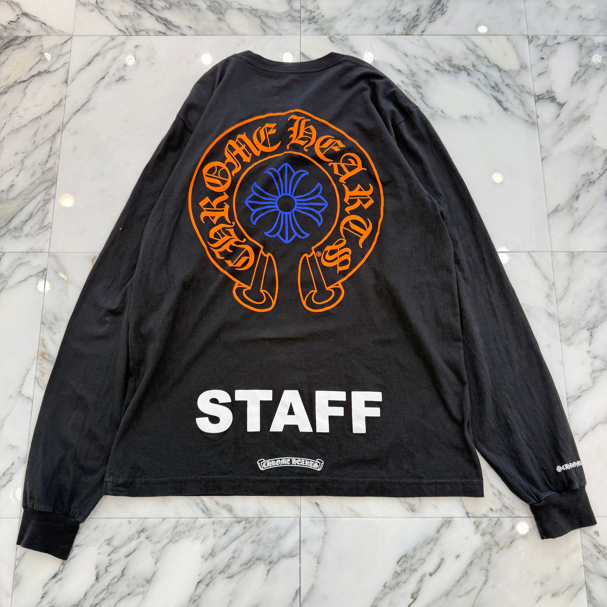 CHROME HEARTS STAFF Horseshoe Long Sleeve Tee Size L クロムハーツ スタッフ ホースシュー ロングスリーブTシャツ サイズL