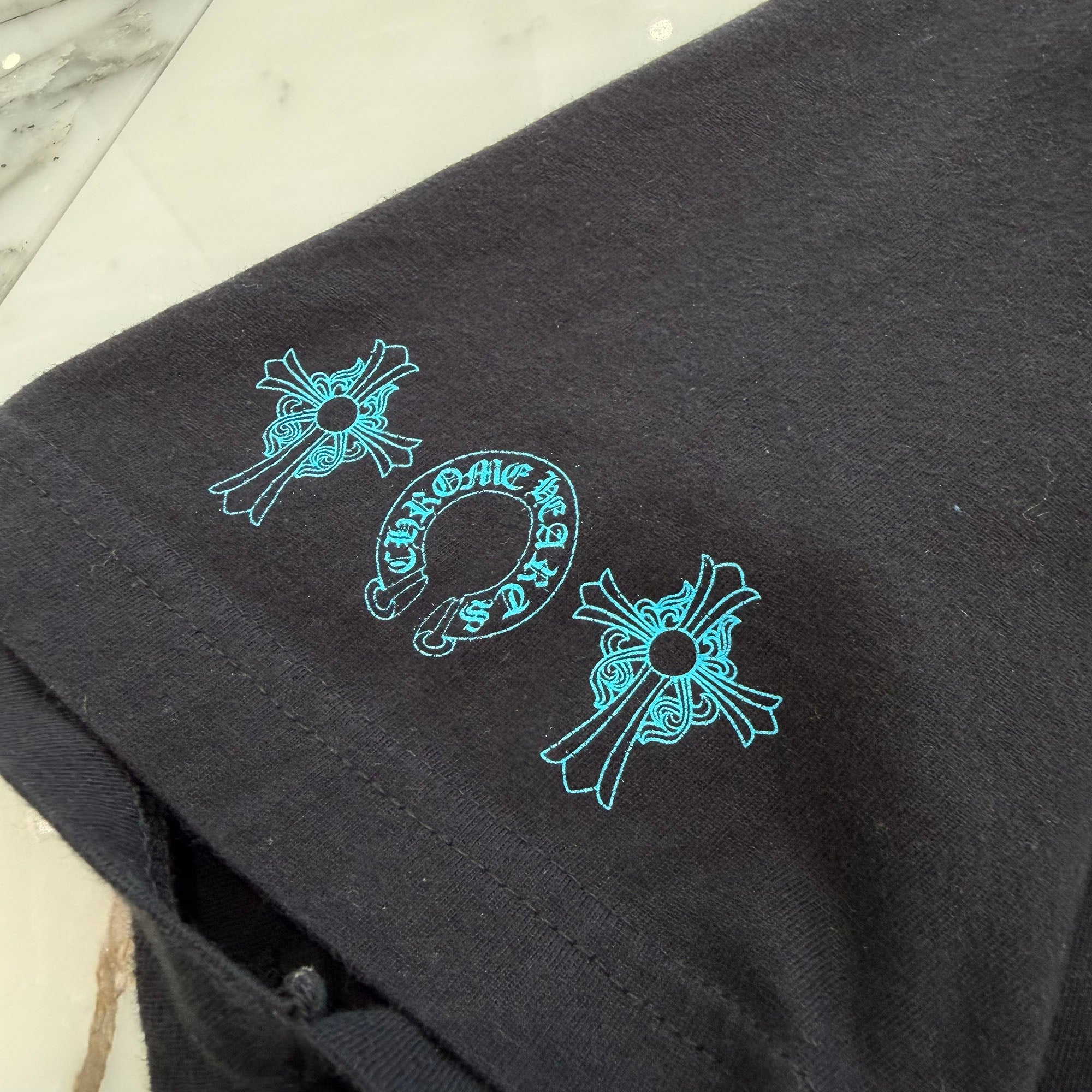 CHROME HEARTS 3 Blue Cross Tee Size L クロムハーツ 3 ブルークロス Tシャツ サイズL