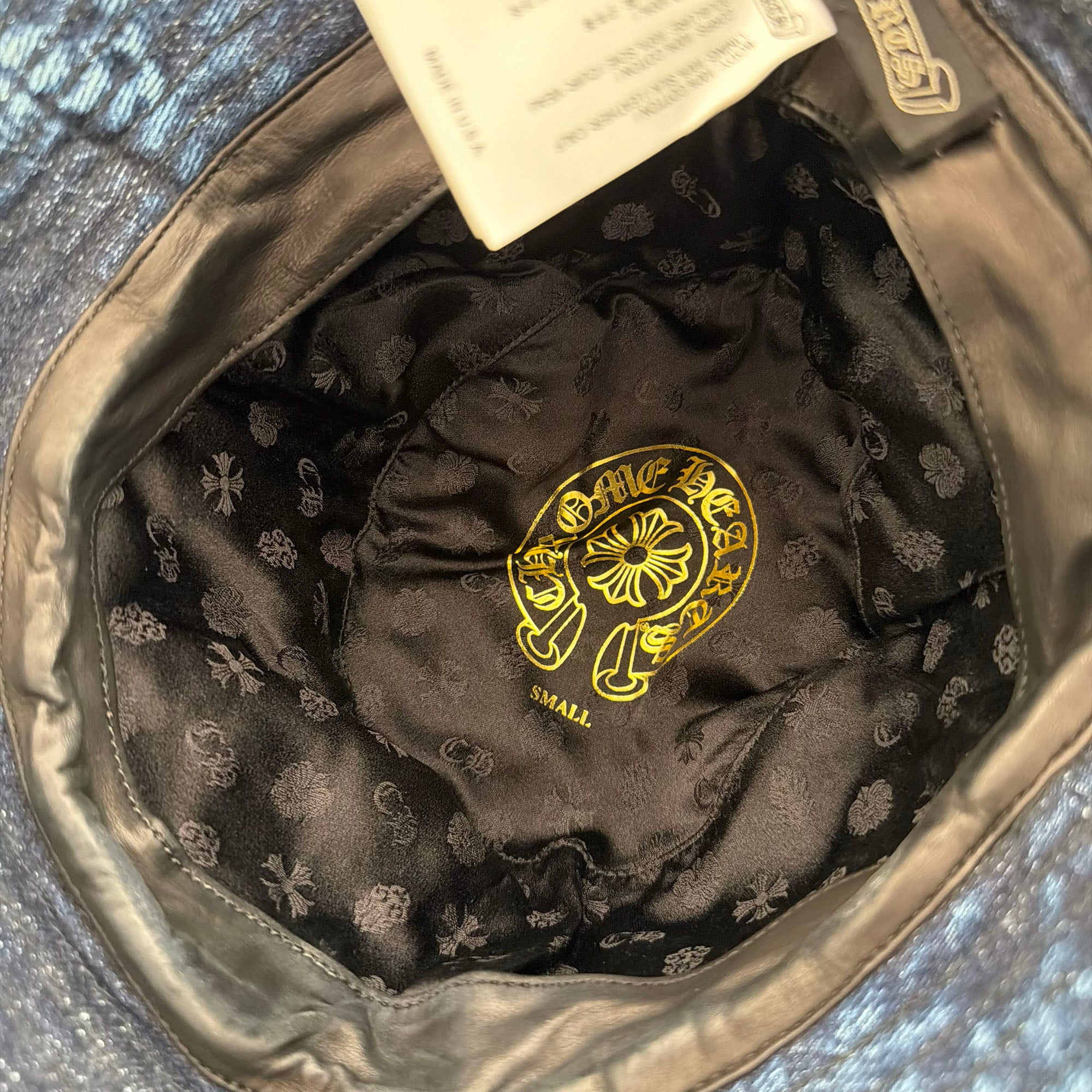 CHROME HEARTS Dagger Cross Patch Denim Bucket Hat Size S (56cm) クロムハーツ ダガークロスパッチ デニム バケットハット サイズS (56cm)