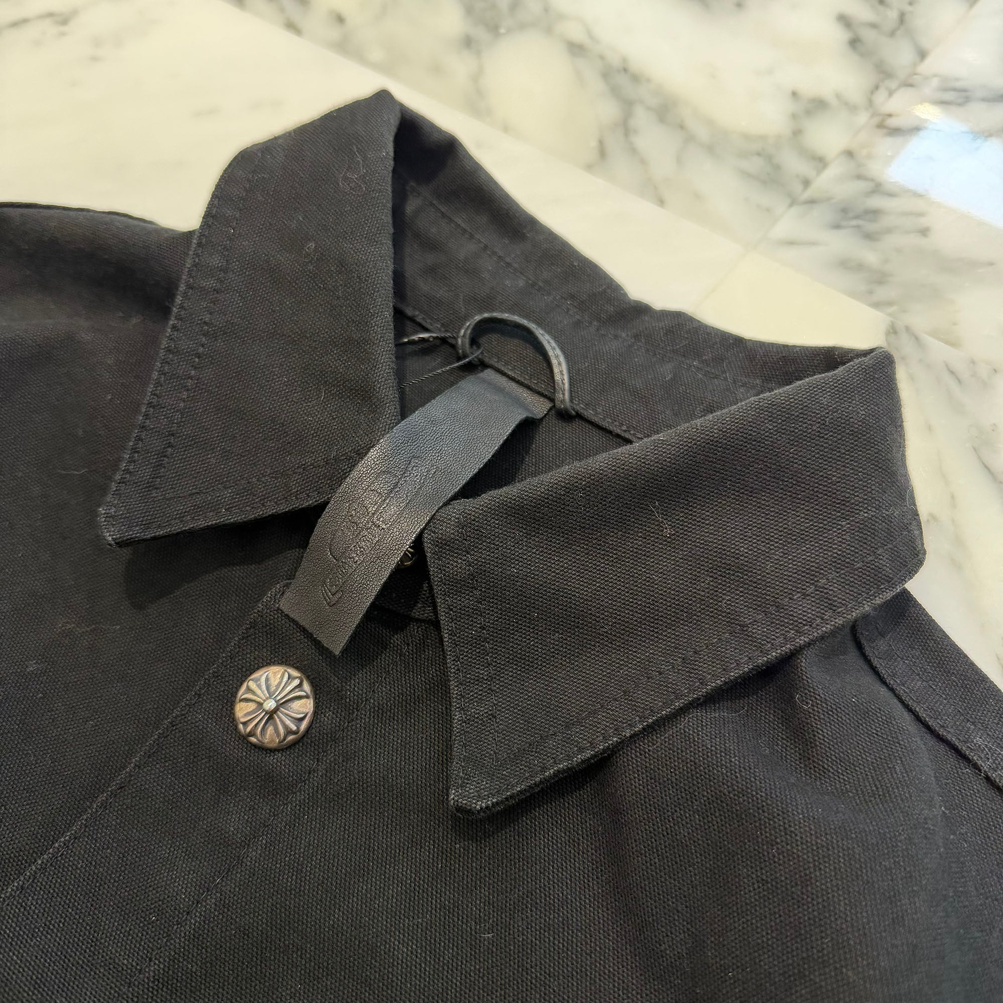 CHROME HEARTS Y NOT WORK DOG Cross Ball Button Shirt Jacket Size L クロムハーツ ワイノット ワークドッグ クロスボールボタン シャツジャケット サイズL