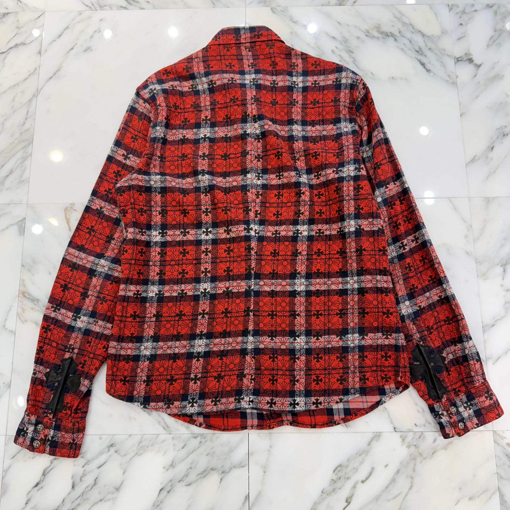 CHROME HEARTS Y NOT Loose Ends Check Shirt Size M クロムハーツ ワイノット ルーズエンド チェックシャツ サイズM