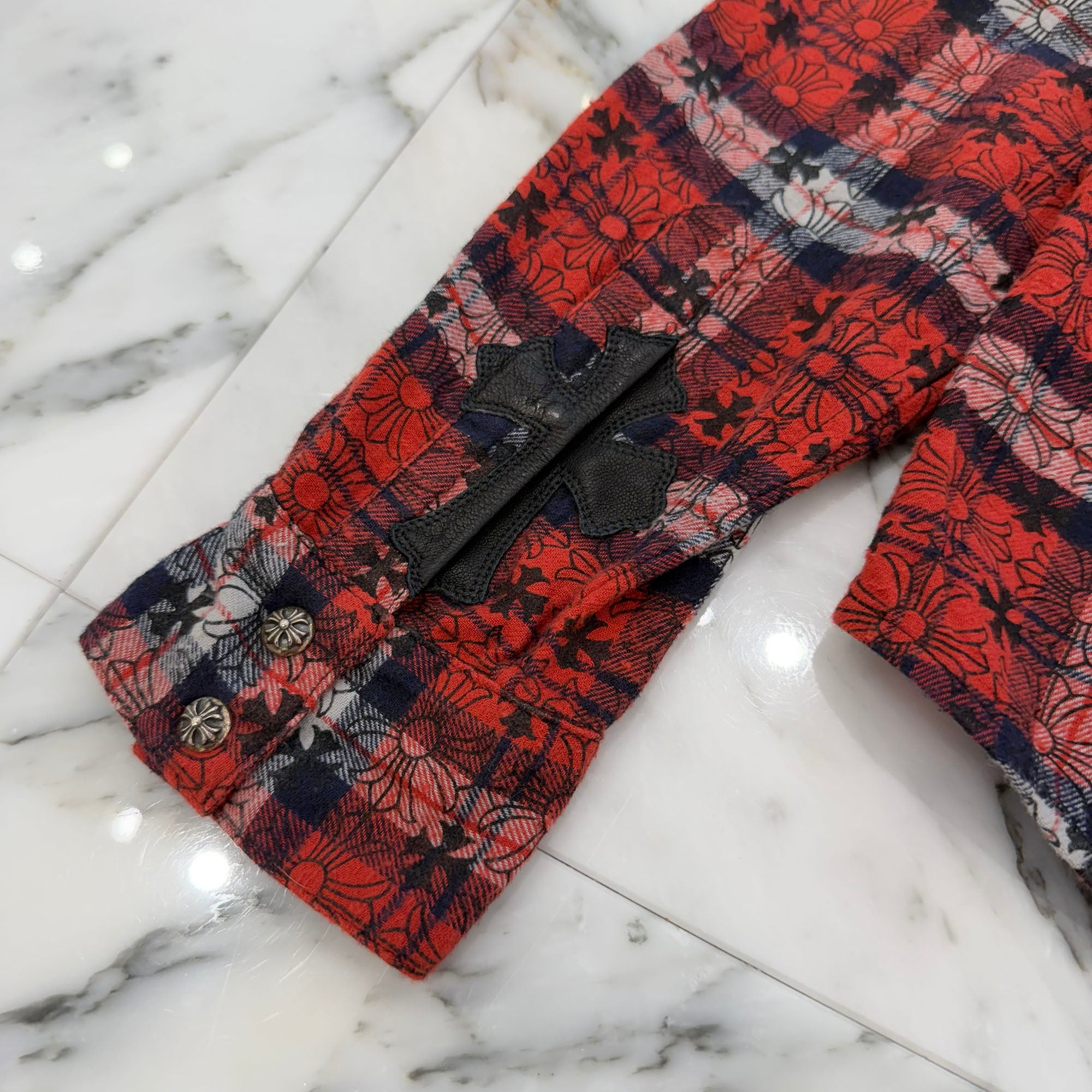 CHROME HEARTS Y NOT Loose Ends Check Shirt Size M クロムハーツ ワイノット ルーズエンド チェックシャツ サイズM