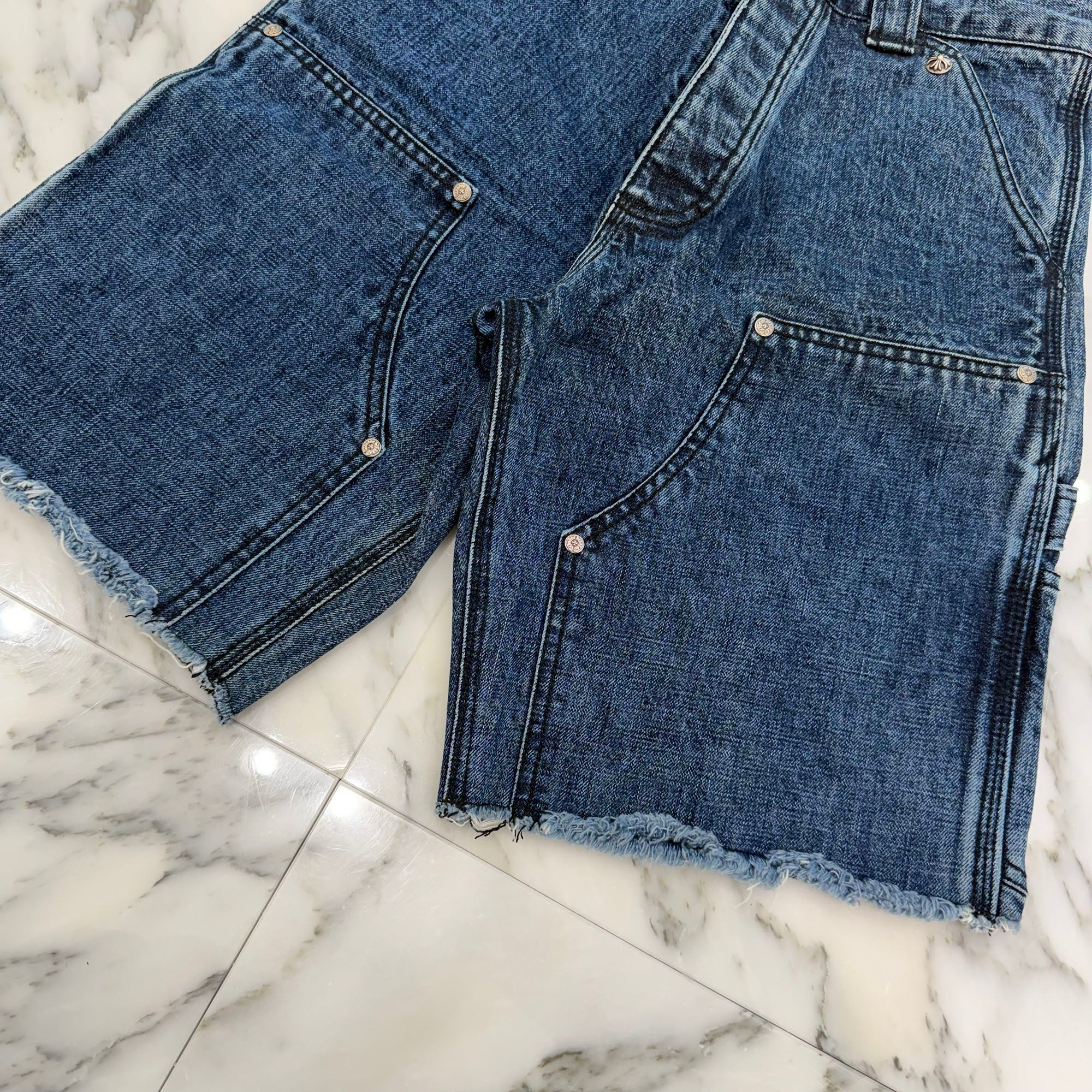 CHROME HEARTS Carpenter Cross Ball Button Denim Shorts Size 28 クロムハーツ カーペンター クロスボールボタン デニムショーツ サイズ28