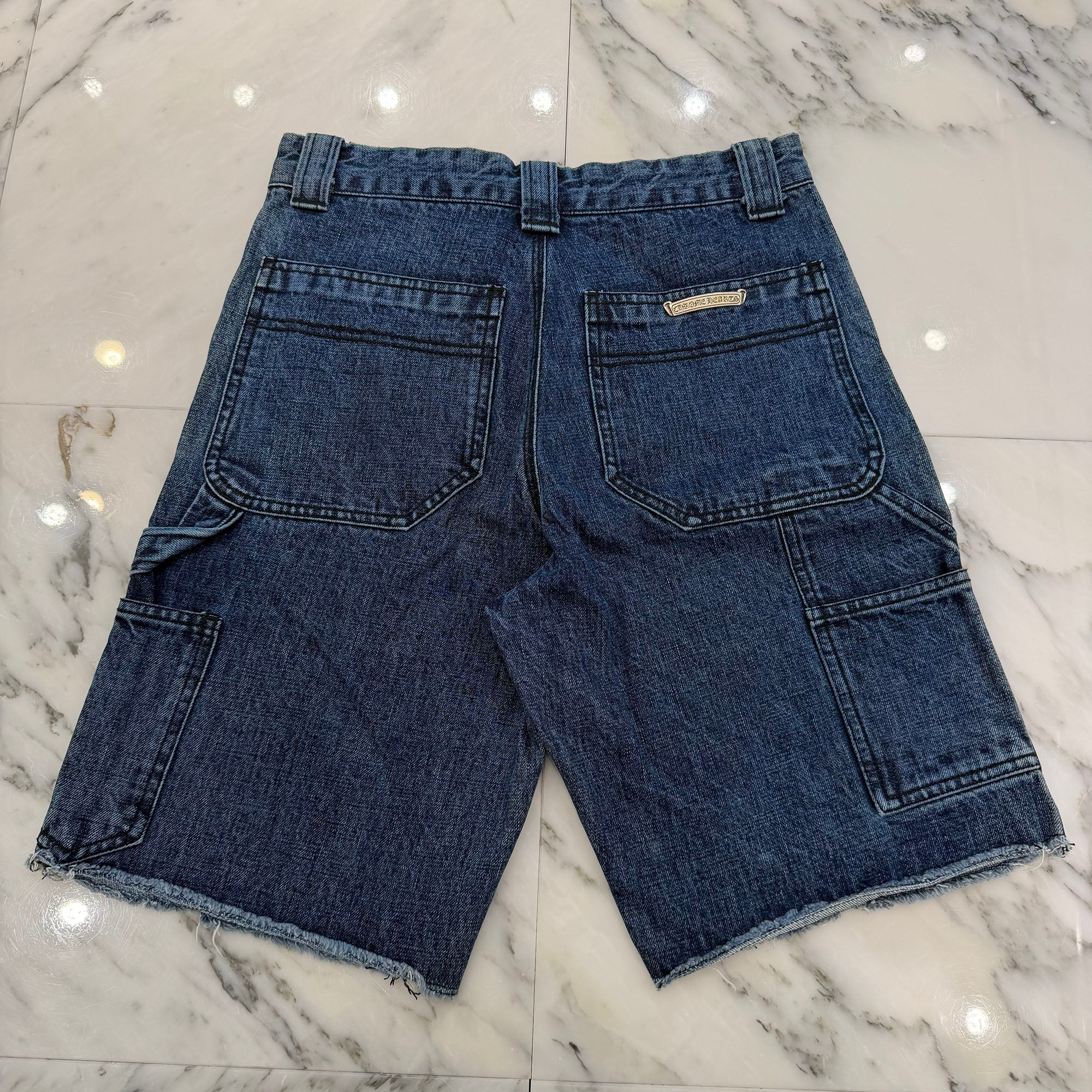CHROME HEARTS Carpenter Cross Ball Button Denim Shorts Size 28 クロムハーツ カーペンター クロスボールボタン デニムショーツ サイズ28
