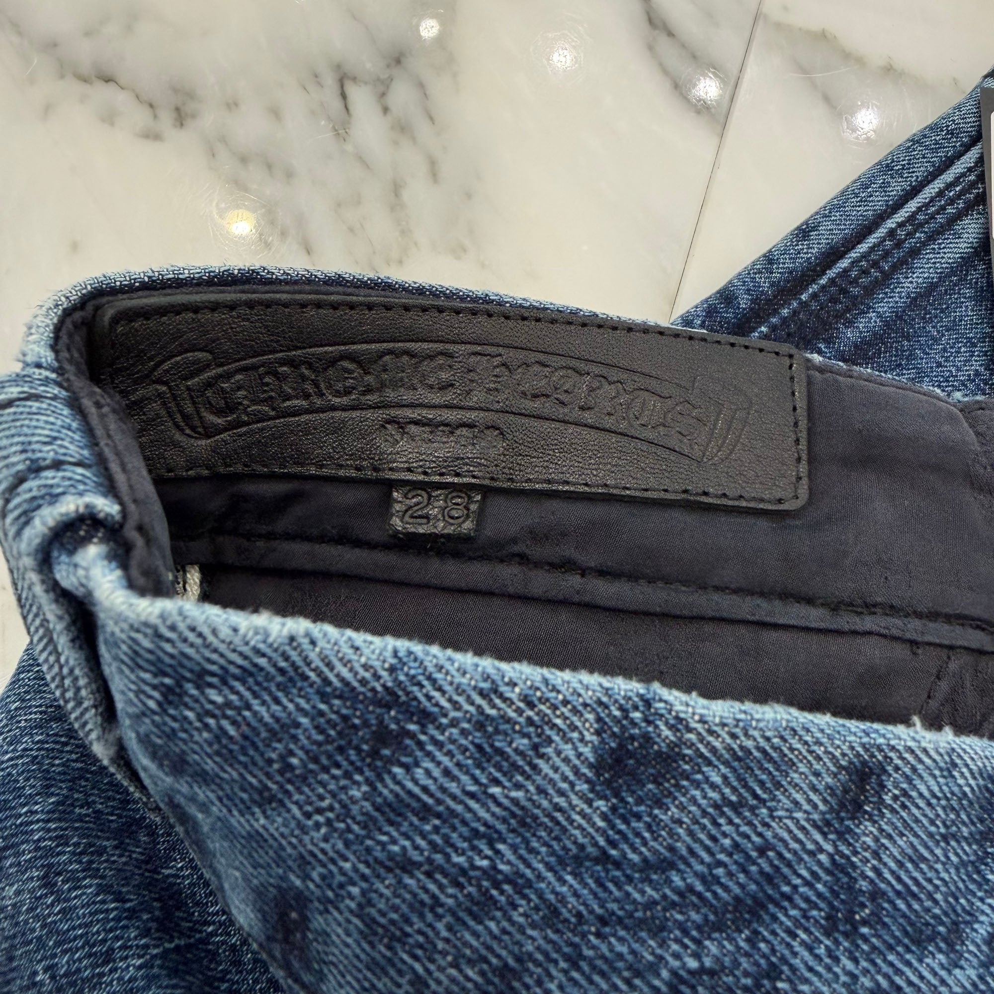CHROME HEARTS Carpenter Cross Ball Button Denim Shorts Size 28 クロムハーツ カーペンター クロスボールボタン デニムショーツ サイズ28