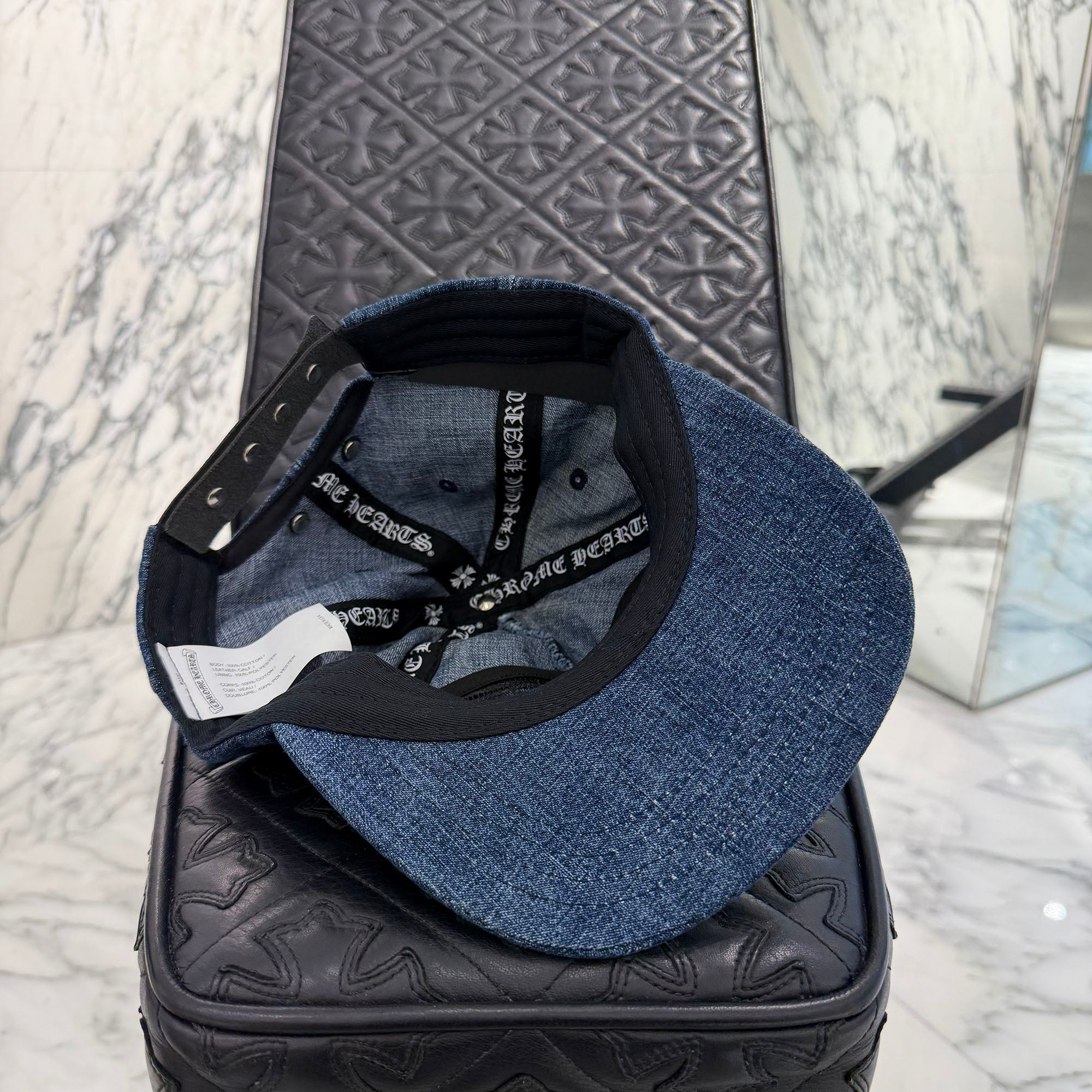 CHROME HEARTS 2024SS Vine Dagger Embroidery Denim Trucker Cap Size ONE SIZE (53-60) クロムハーツ ヴァインダガー 刺繍 デニム トラッカーキャップ サイズONE SIZE (53-60)