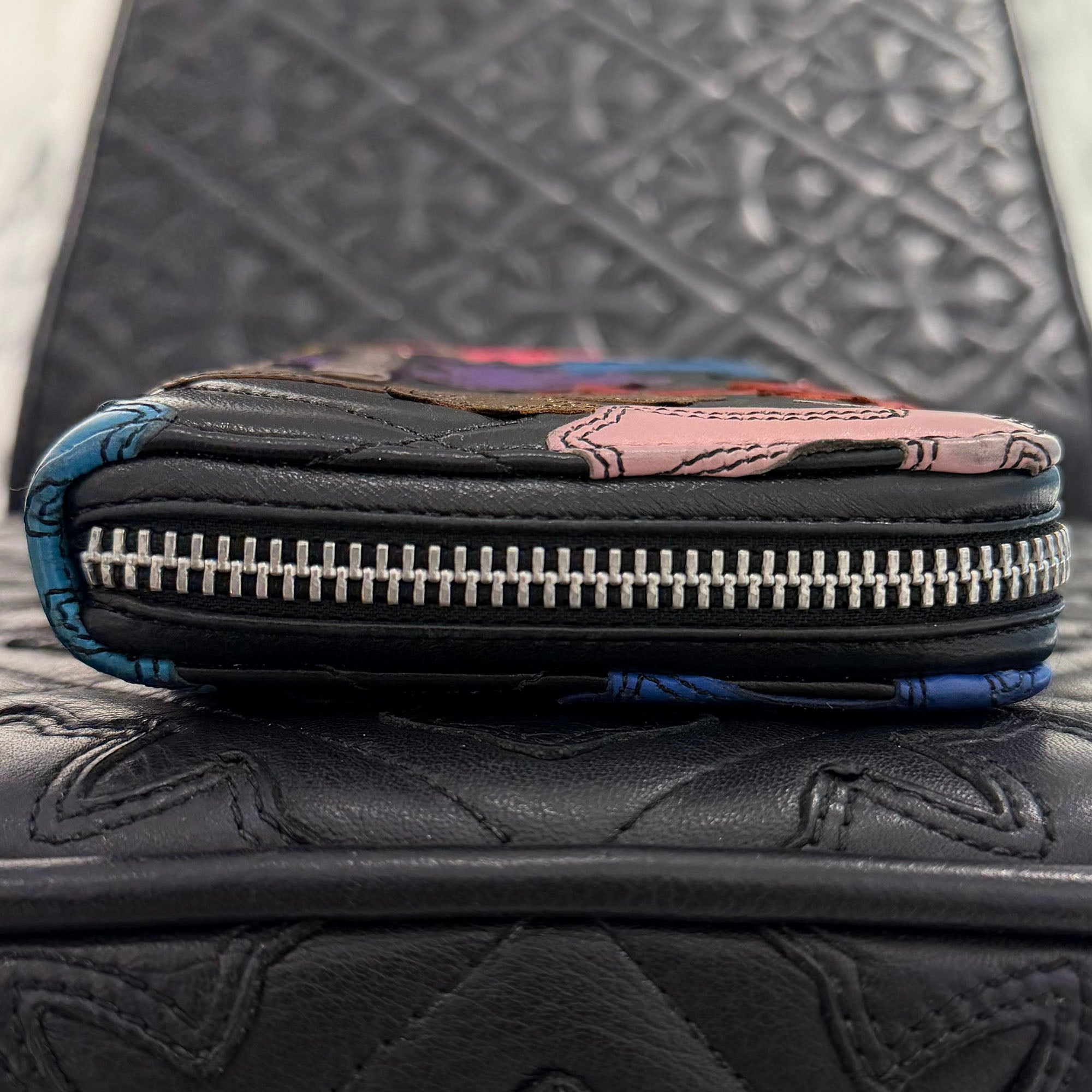 CHROME HEARTS Multi Cemetery Cross Leather Patch Quilting Wallet クロムハーツ マルチ セメタリークロス レザーパッチ キルティング ウォレット
