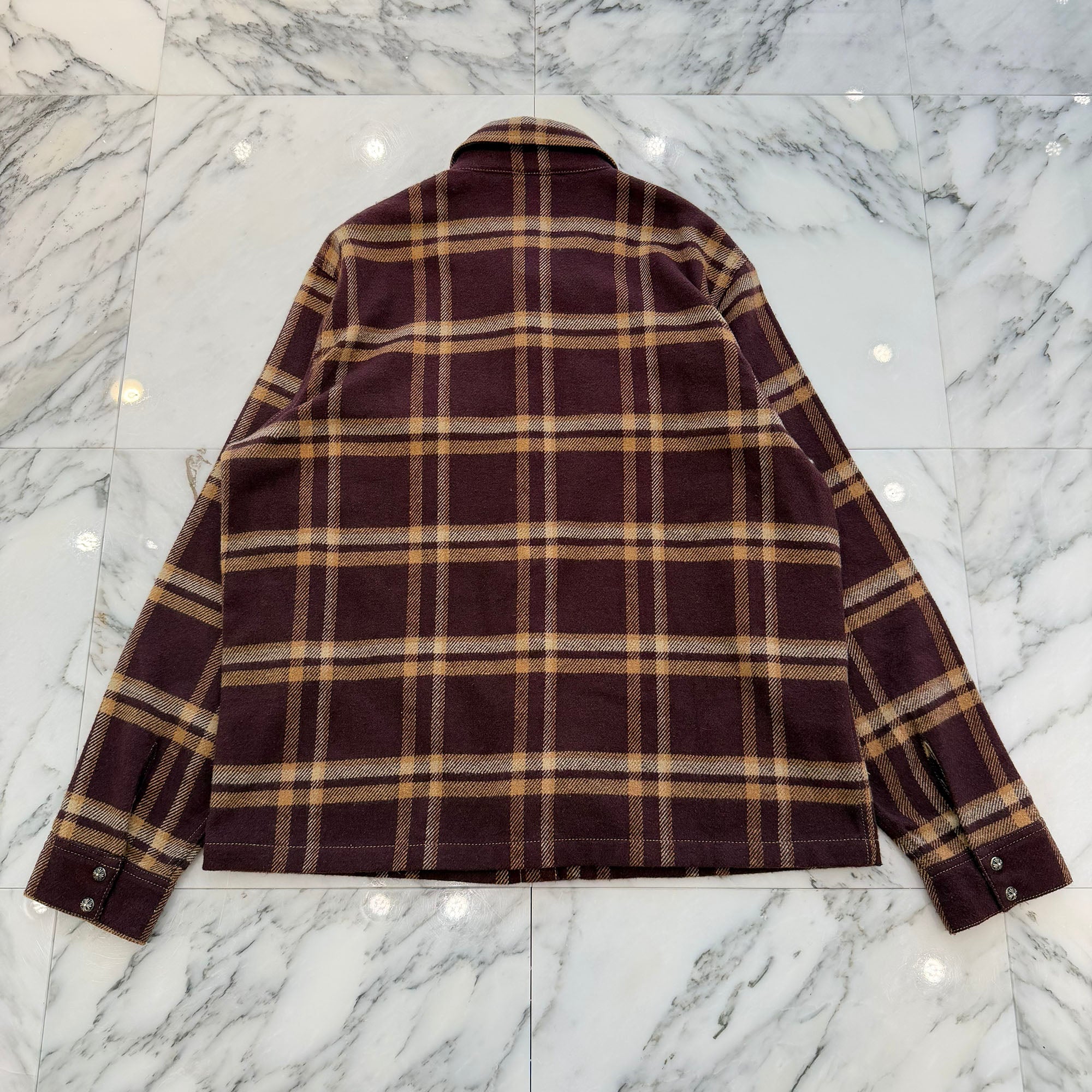 CHROME HEARTS Y NOT WORK DOG Flannel Check Shirt Size L クロムハーツ ワイノット ワークドッグ フランネル チェック シャツ サイズL
