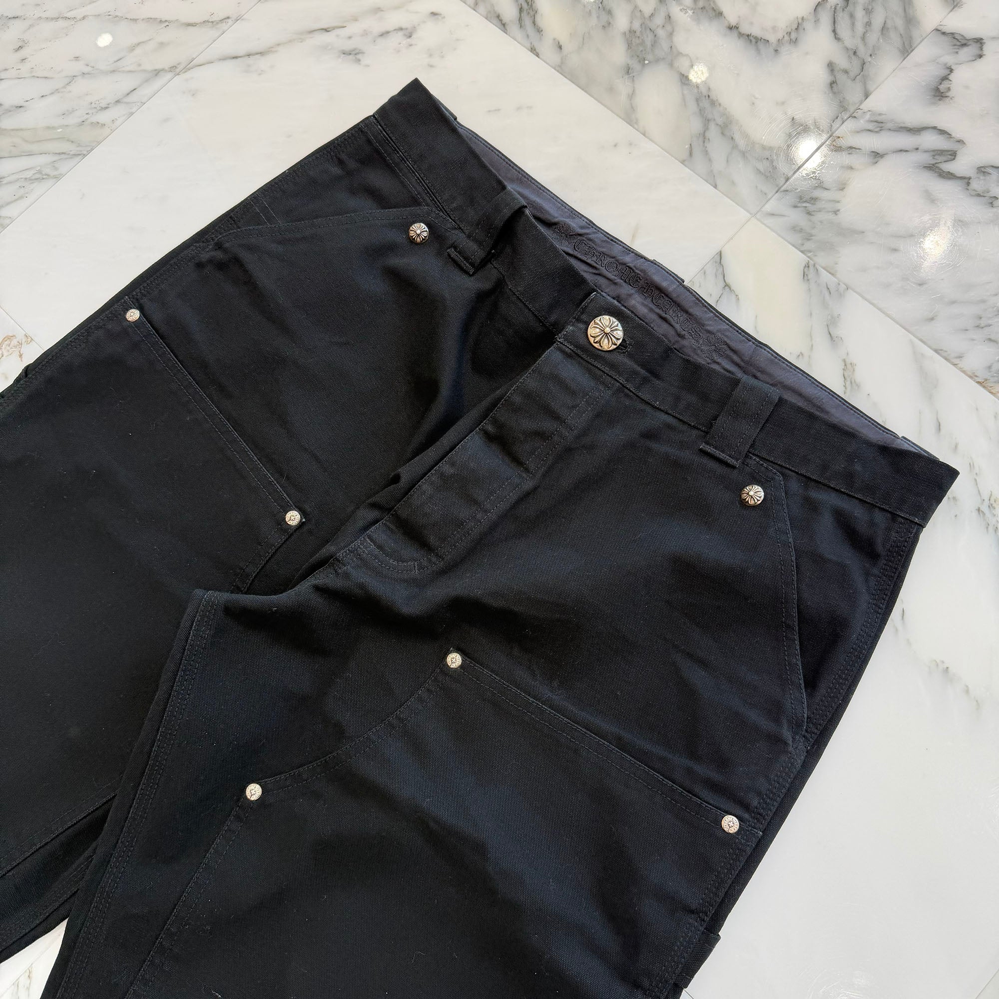 CHROME HEARTS Carpenter Cross Ball Button Denim Pants Size 36 クロムハーツ カーペンター クロスボールボタン デニムパンツ サイズ36