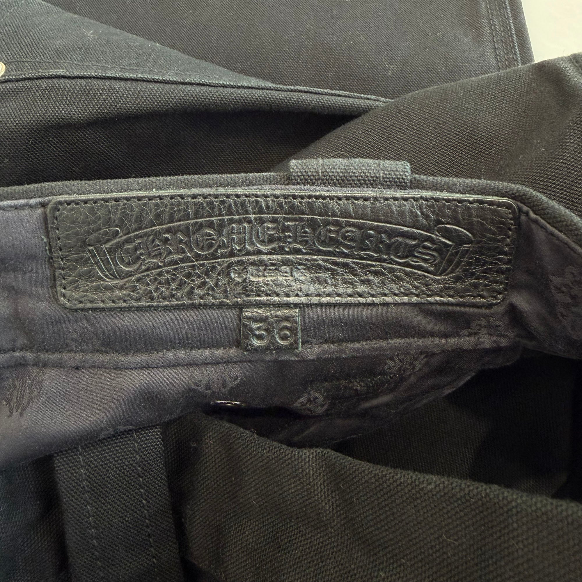 CHROME HEARTS Carpenter Cross Ball Button Denim Pants Size 36 クロムハーツ カーペンター クロスボールボタン デニムパンツ サイズ36