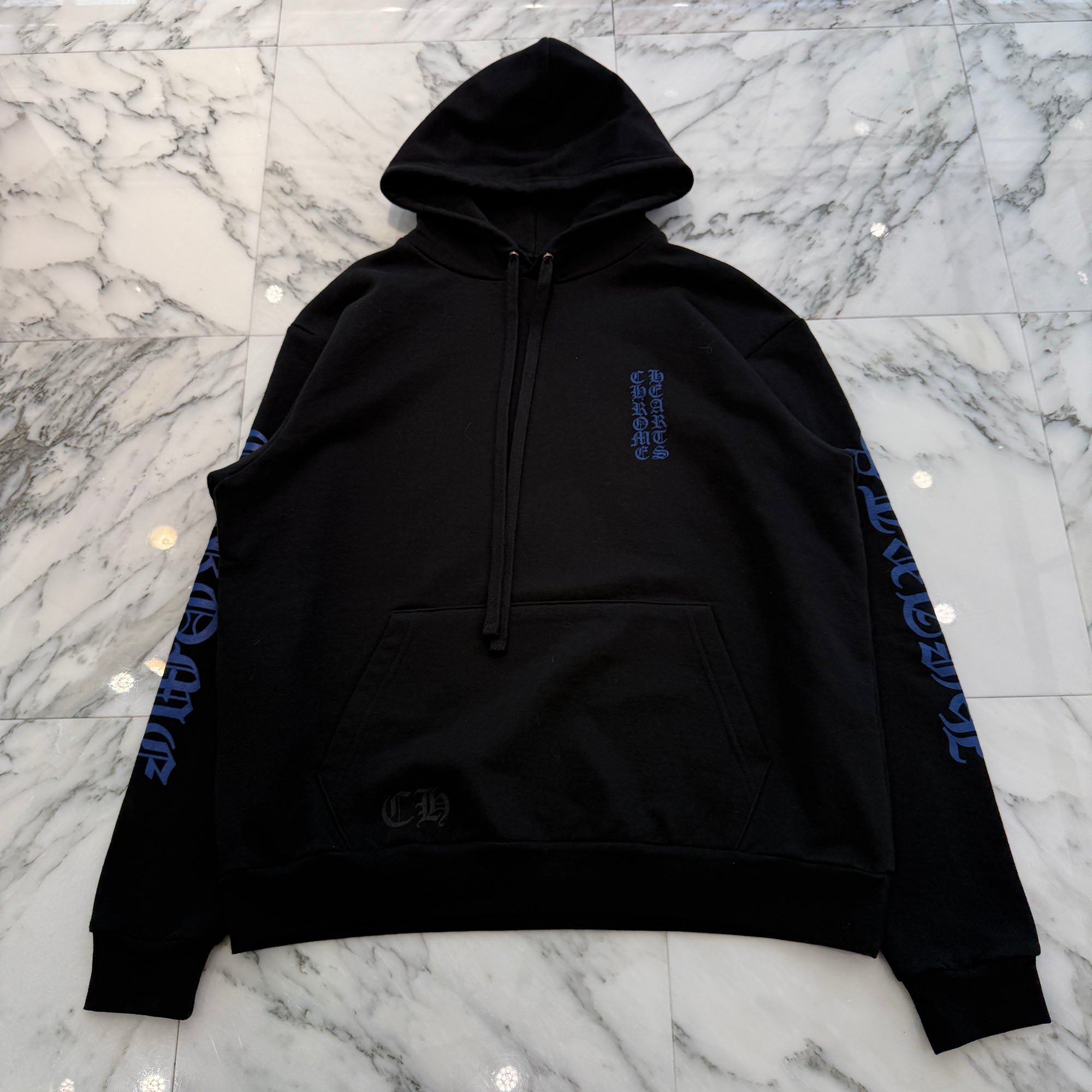 CHROME HEARTS Vertical Logo Pullover Hoodie Size M クロムハーツ ヴァーティカルロゴ プルオーバーフーディー サイズM