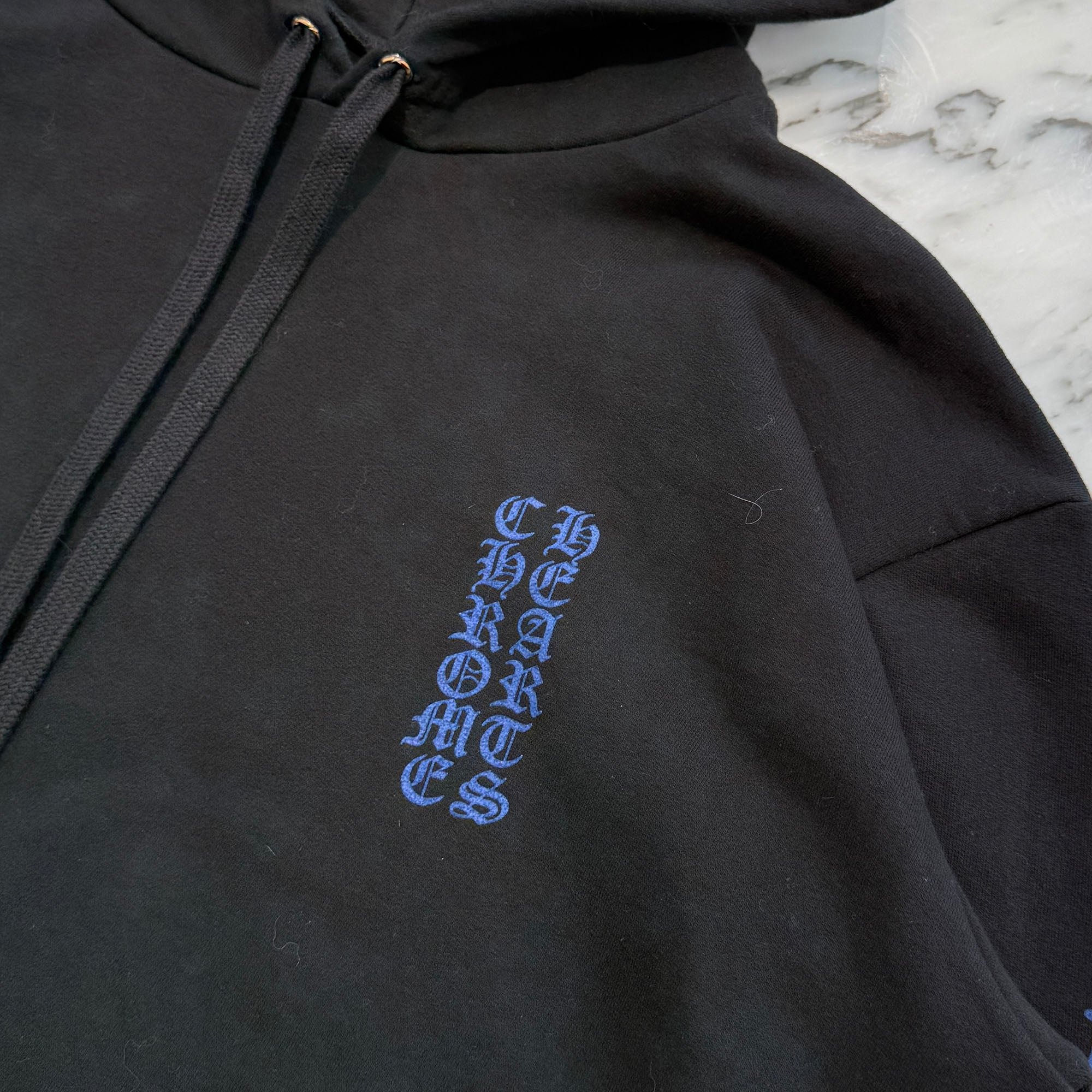 CHROME HEARTS Vertical Logo Pullover Hoodie Size M クロムハーツ ヴァーティカルロゴ プルオーバーフーディー サイズM