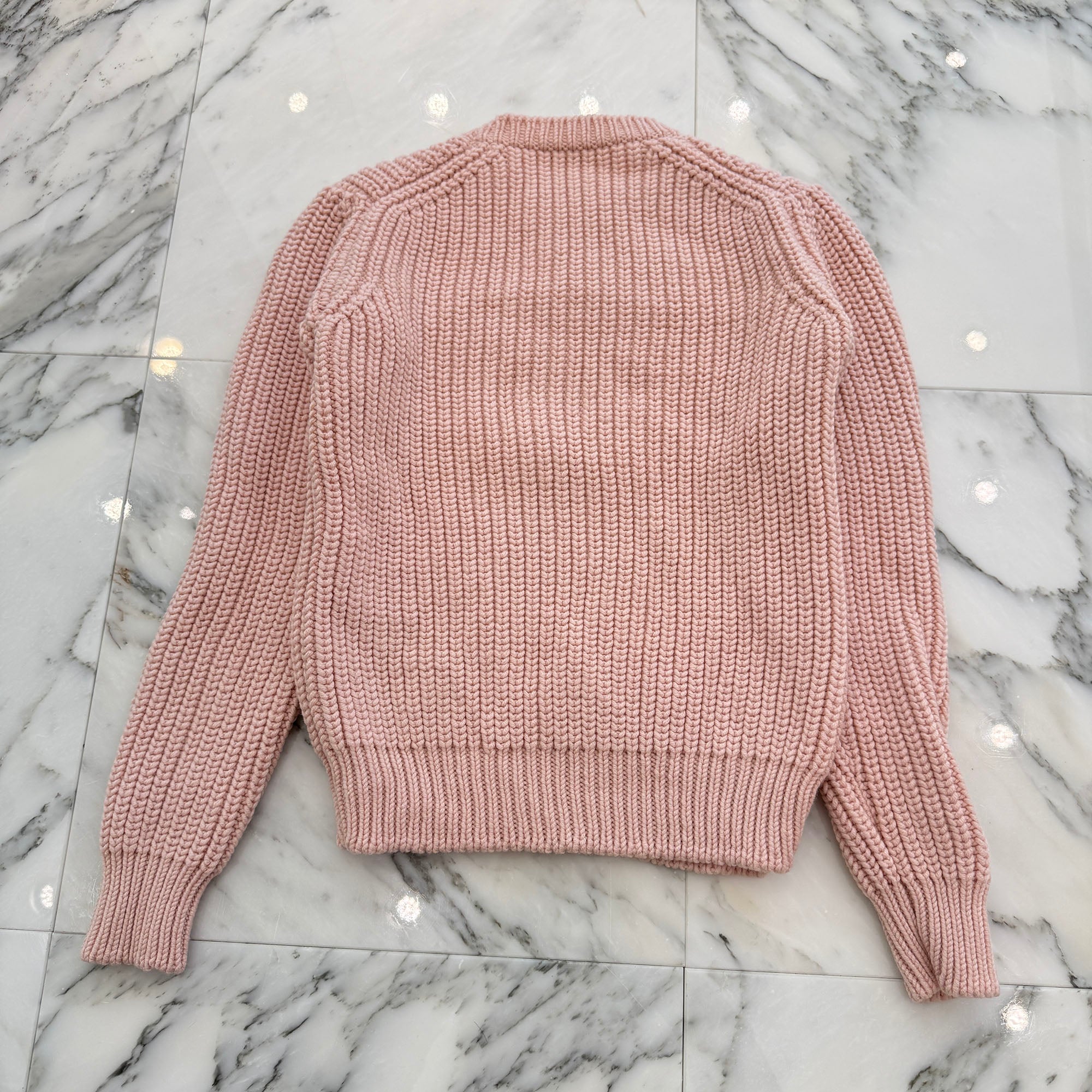 FENDI 2020AW Logo Embroidered Crew Neck Wool Knit Sweater FZX624 AEPZ Size 36 フェンディ ロゴ刺繍 クルーネック ウール ニットセーター サイズ36
