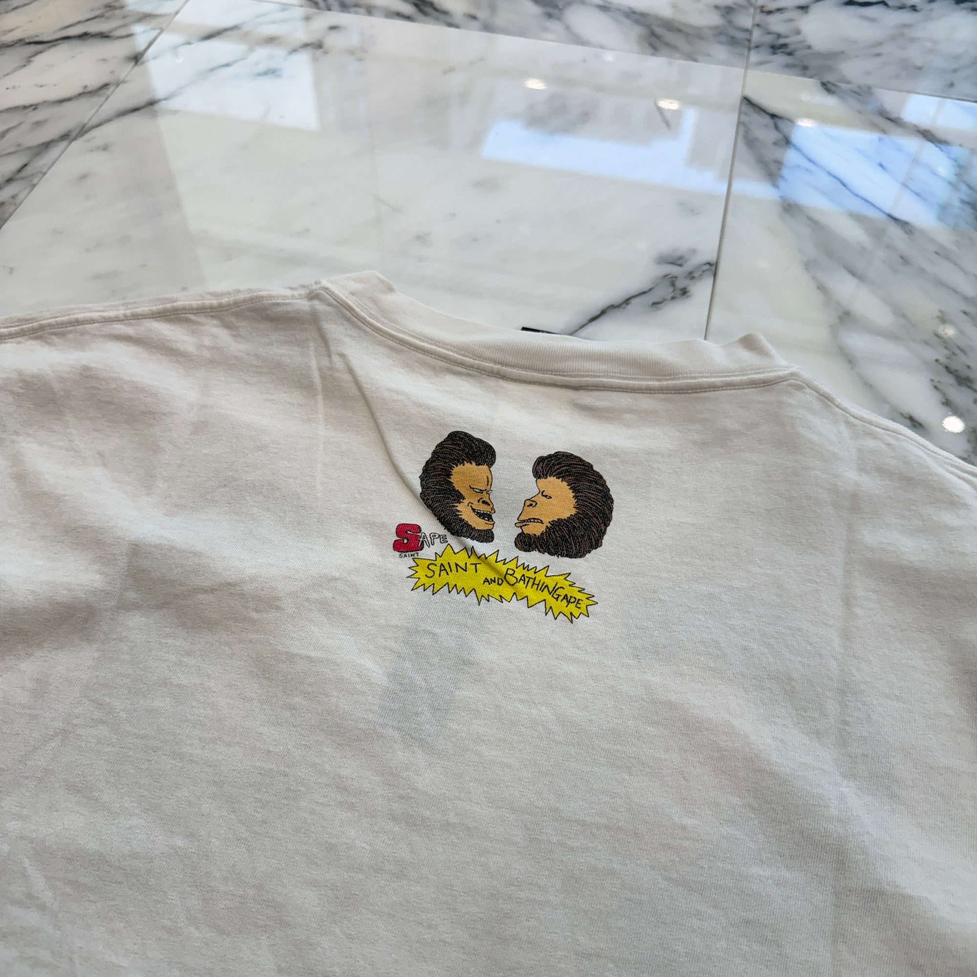 SAINT Mxxxxxx × A BATHING APE 2023SS HEAVEN & HELL Tee SM-S23-0000-110 Size XXXL セントマイケル×ア ベイシング エイプ ヘブン＆ヘル Tシャツ サイズXXL
