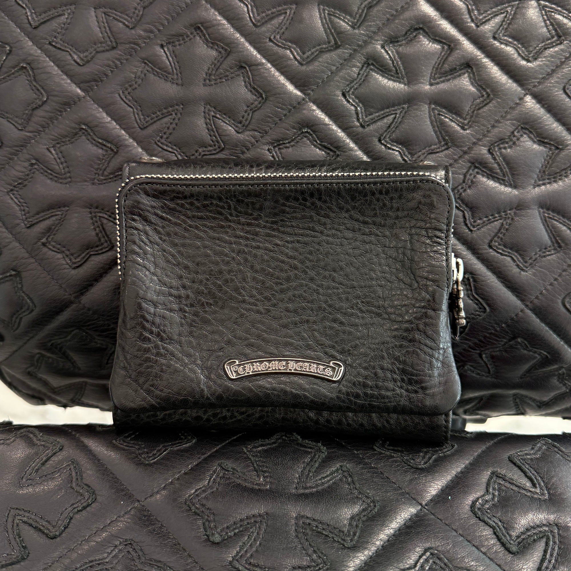 CHROME HEARTS BIG SPOON Cross Ball Leather Wallet クロムハーツ ビックスプーン クロスボール レザーウォレット
