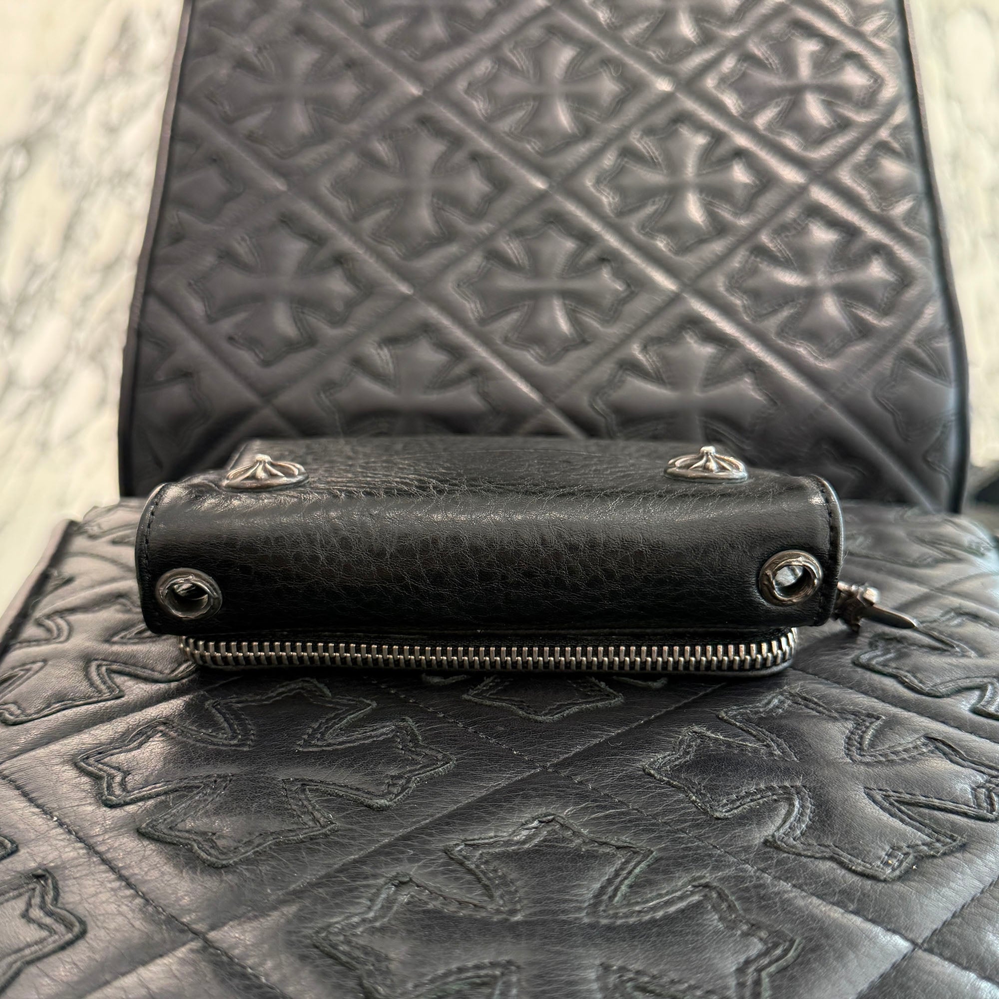 CHROME HEARTS BIG SPOON Cross Ball Leather Wallet クロムハーツ ビックスプーン クロスボール レザーウォレット