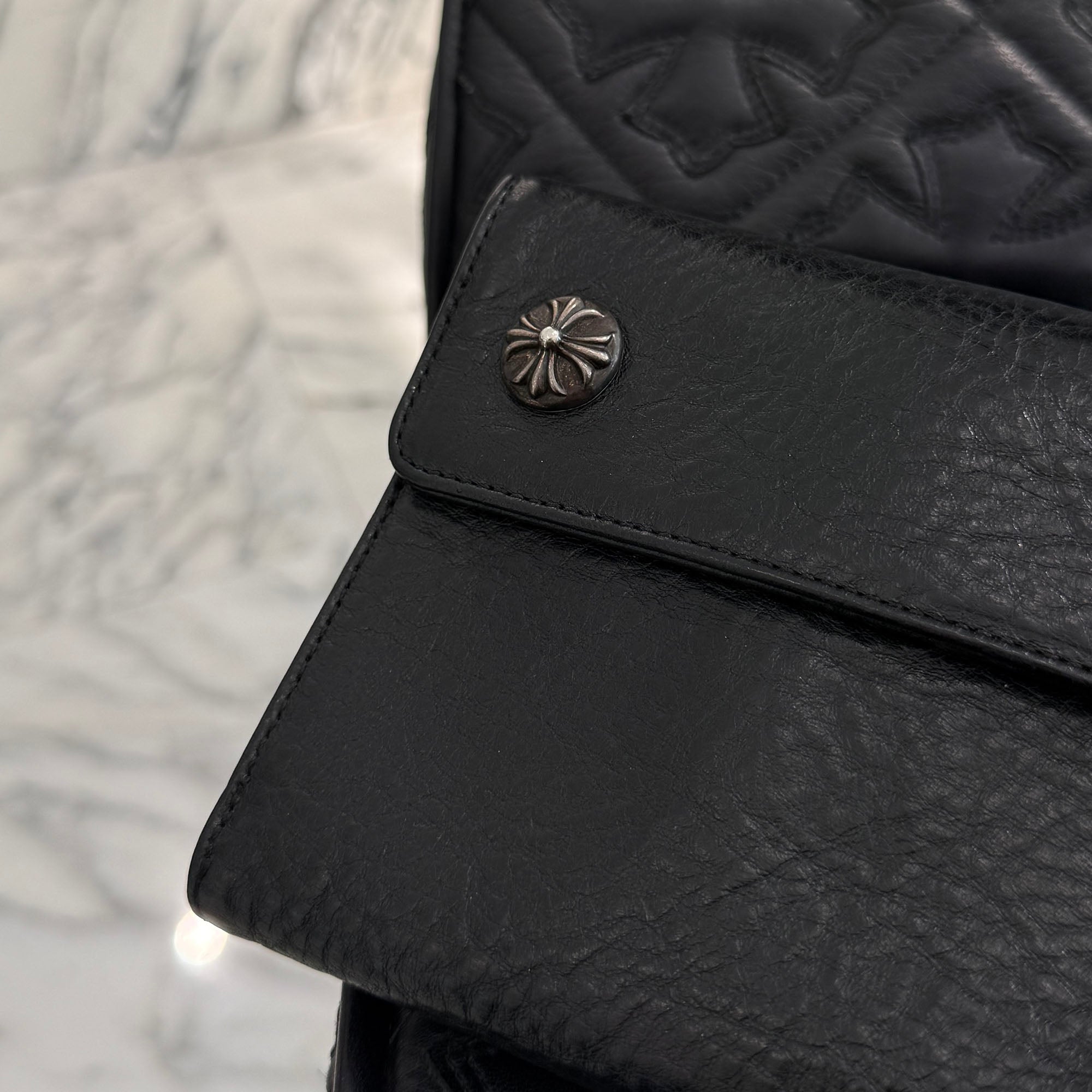 CHROME HEARTS BIG SPOON Cross Ball Leather Wallet クロムハーツ ビックスプーン クロスボール レザーウォレット