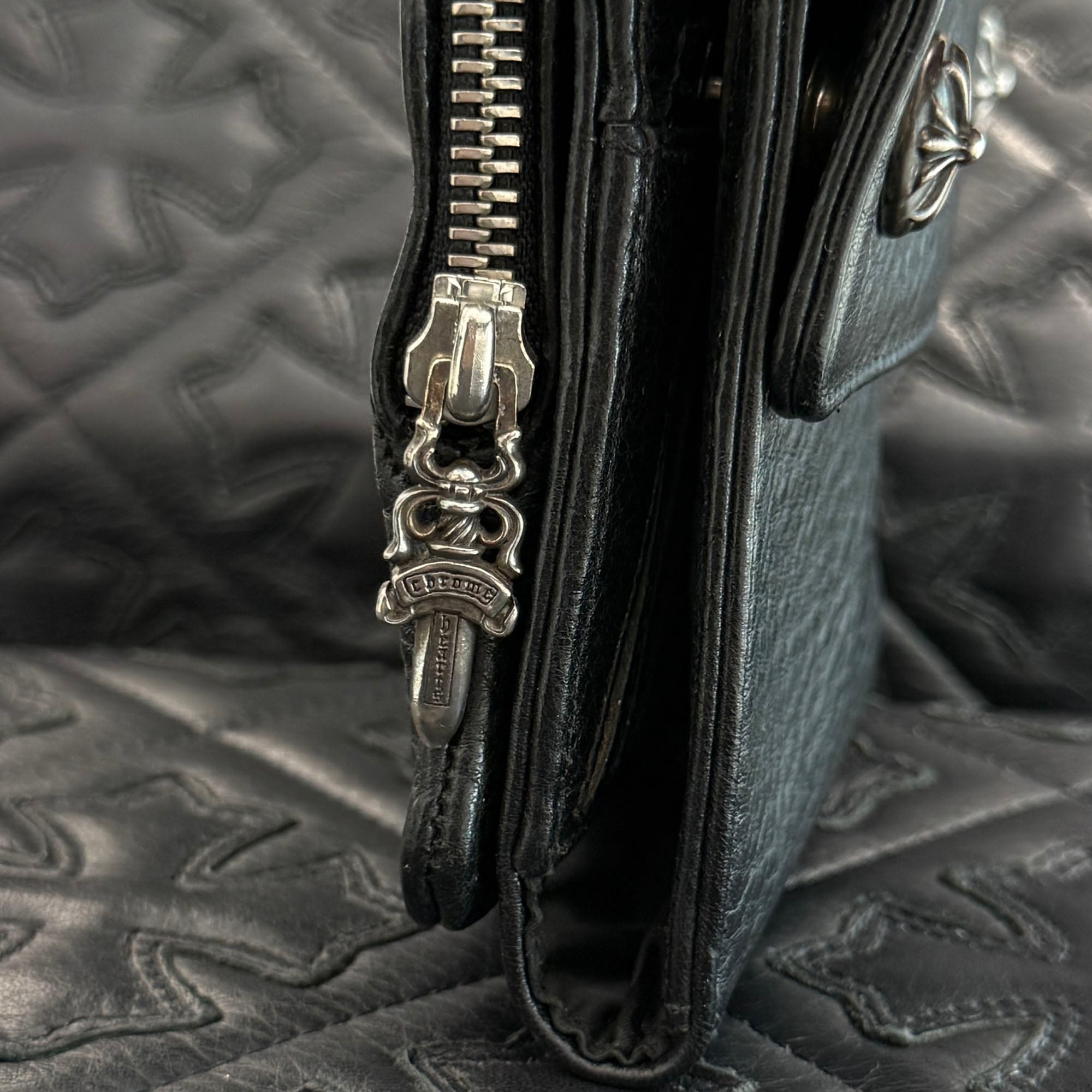 CHROME HEARTS BIG SPOON Cross Ball Leather Wallet クロムハーツ ビックスプーン クロスボール レザーウォレット