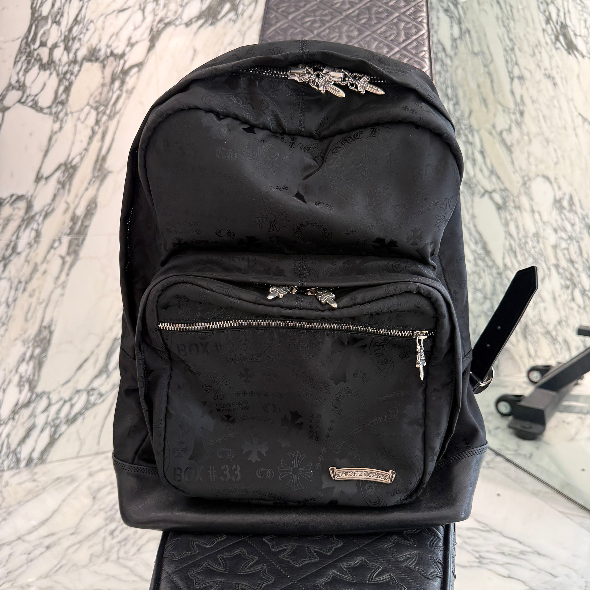 CHROME HEARTS 7th Grade Nylon Multi Logo Stencil Backpack クロムハーツ セブンスグレード ナイロン マルチ ロゴ ステンシル バックパック