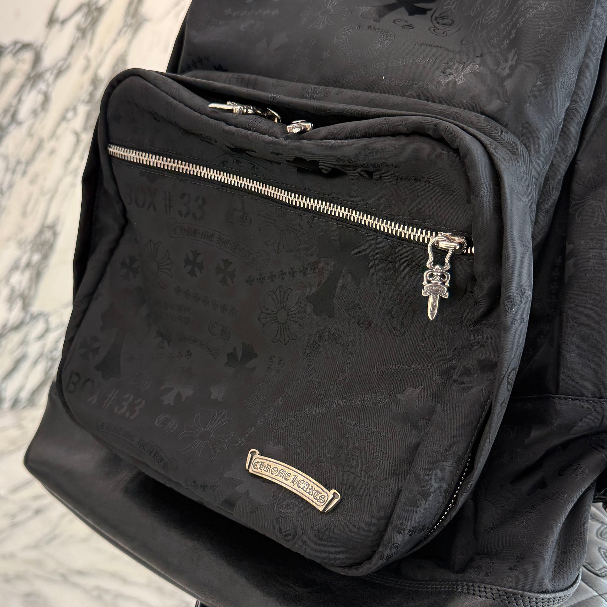 CHROME HEARTS 7th Grade Nylon Multi Logo Stencil Backpack クロムハーツ セブンスグレード ナイロン マルチ ロゴ ステンシル バックパック