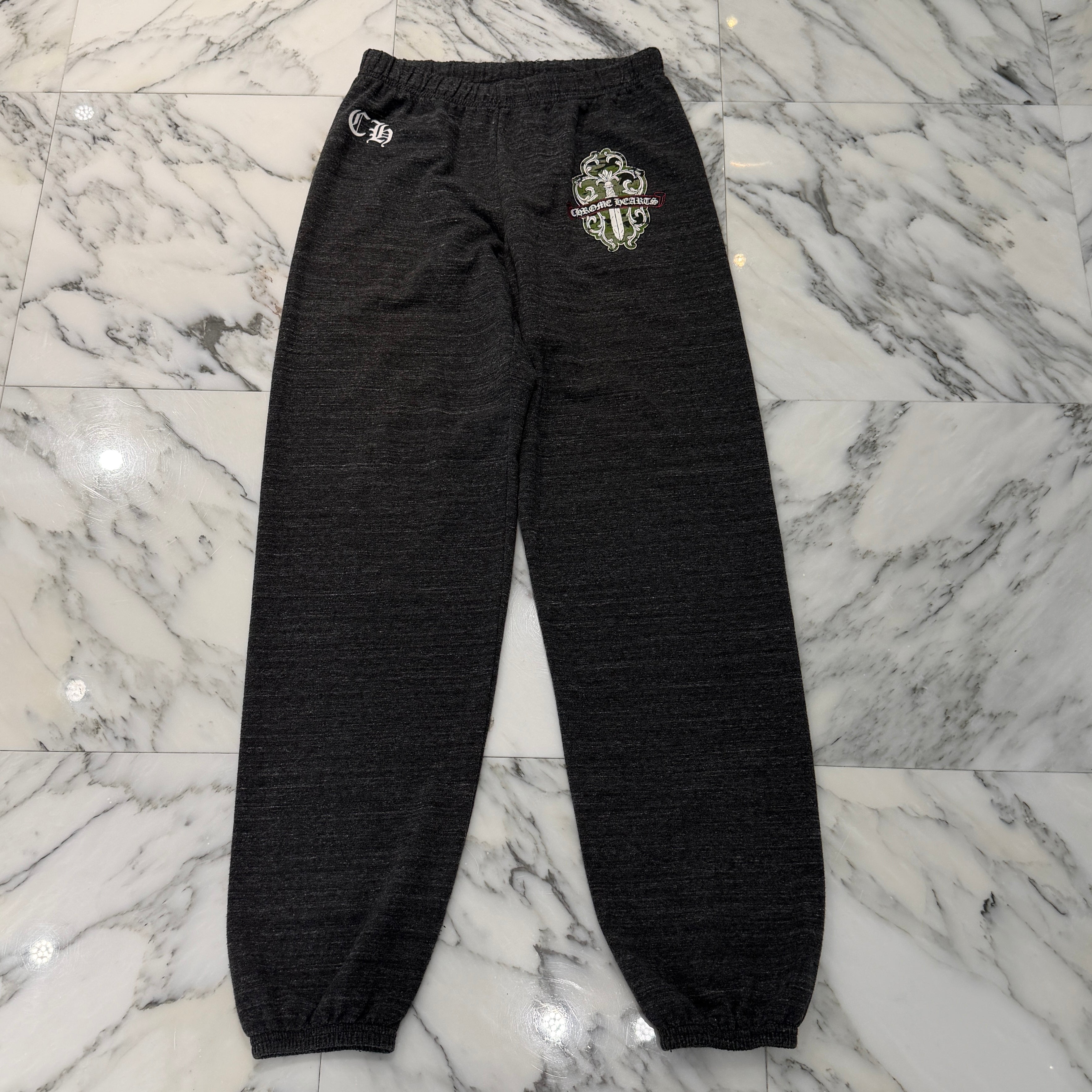 CHROME HEARTS クロムハーツ SWEAT PANTS ヴァインダガー スウェットパンツ CHROME HEARTS Vine Dagger Logo Sweat Pants Size M クロムハーツ