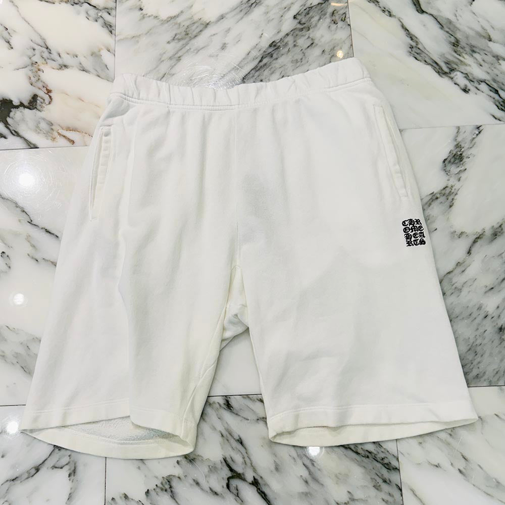 CHROME HEARTS Y NOT Vertical Logo Cross Embroidery Shorts Size L クロムハーツ ワイノット バーティカルロゴ クロス刺繍 ショーツ サイズL