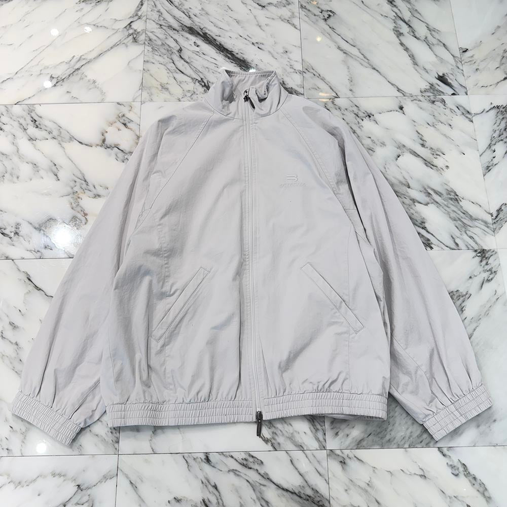 BALENCIAGA 2022SS Logo Embroidery High Neck Oversized Blouson Jacket 707016 TBP01 Size XXS バレンシアガ ロゴ刺繍 ハイネック オーバーサイズ ブルゾン ジャケット サイズXXS