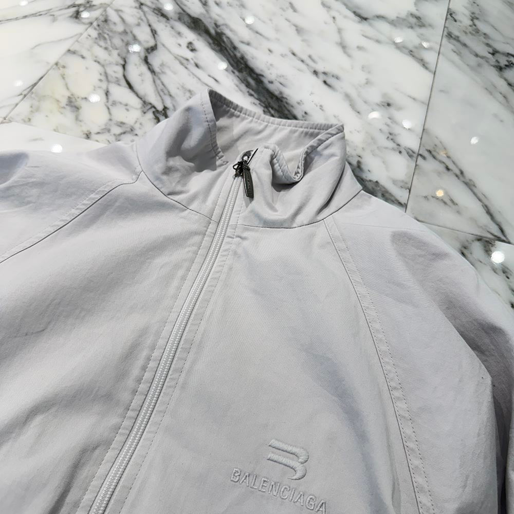 BALENCIAGA 2022SS Logo Embroidery High Neck Oversized Blouson Jacket 707016 TBP01 Size XXS バレンシアガ ロゴ刺繍 ハイネック オーバーサイズ ブルゾン ジャケット サイズXXS