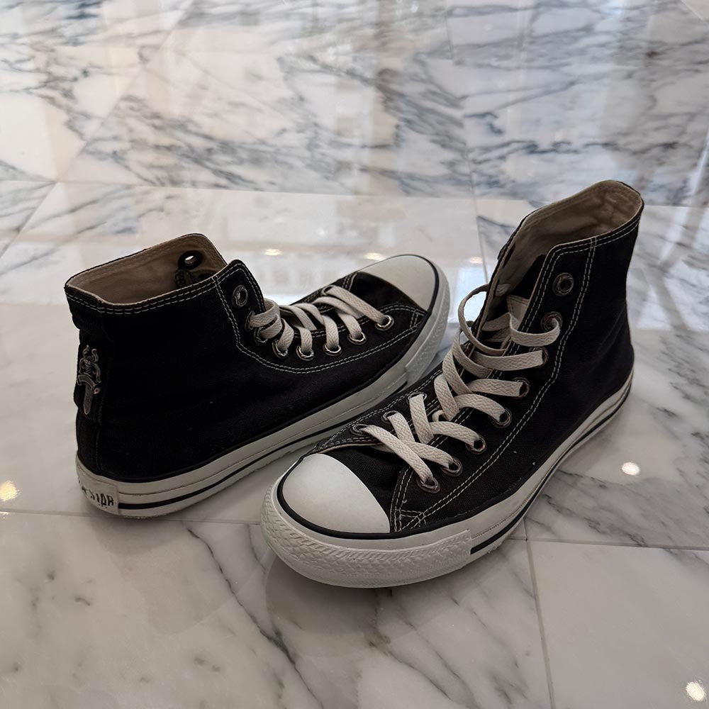 CHROME HEARTS × CONVERSE ALL STAR Silver Dagger Canvas High Top Sneakers Size JP26.5cm クロムハーツ × コンバース オールスター シルバーダガー キャンバス ハイカットスニーカー サイズJP26.5cm
