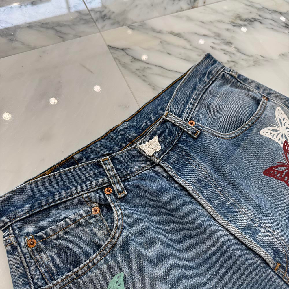 ABOUT DREAMS Butterfly Denim Shorts Size W32 × L34 アバウトドリームズ バタフライ デニムショーツ サイズ W32 × L34