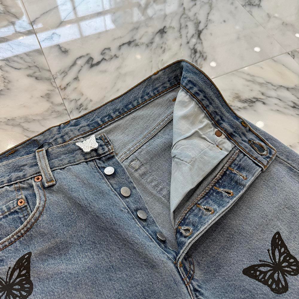 ABOUT DREAMS Butterfly Denim Shorts Size W32 × L30 アバウトドリームズ バタフライ デニムショーツ サイズ W32 × L30
