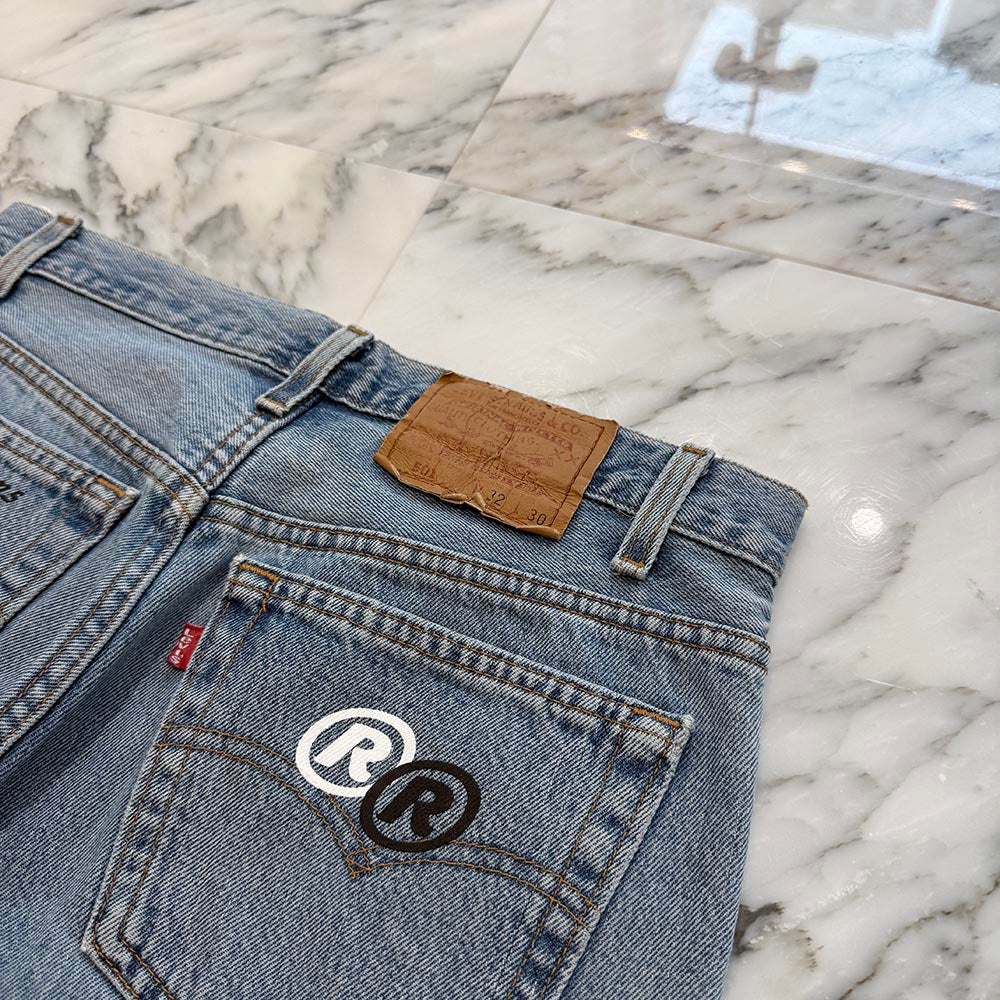 ABOUT DREAMS Butterfly Denim Shorts Size W32 × L30 アバウトドリームズ バタフライ デニムショーツ サイズ W32 × L30