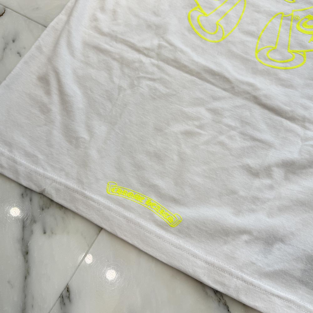 CHROME HEARTS Neon Yellow Horseshoe Tee Size S クロムハーツ ネオン
