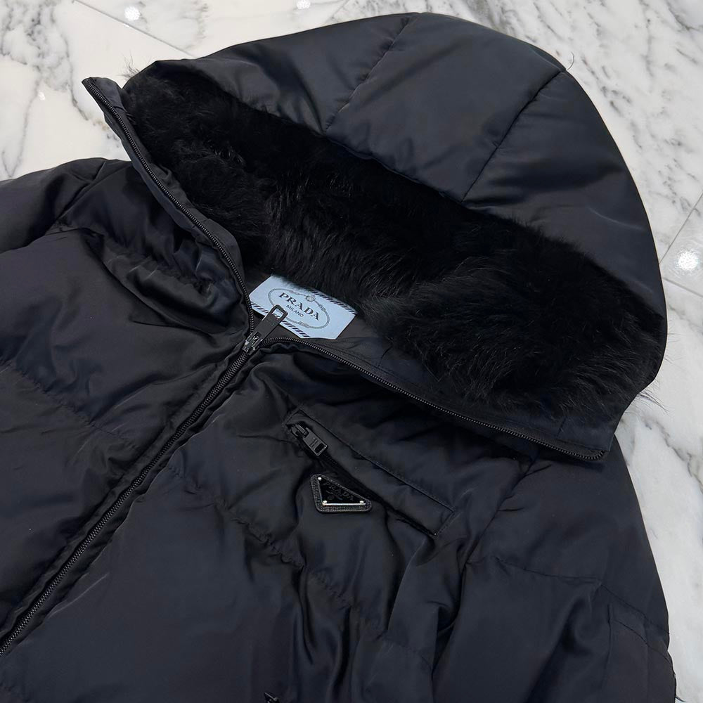PRADA 2022AW Triangle Logo Re Nylon Padded Down Jacket 291808 S202 1WQ8 Size 44 プラダ トライアングルロゴ  リナイロン パデッド ダウン ジャケット サイズ44