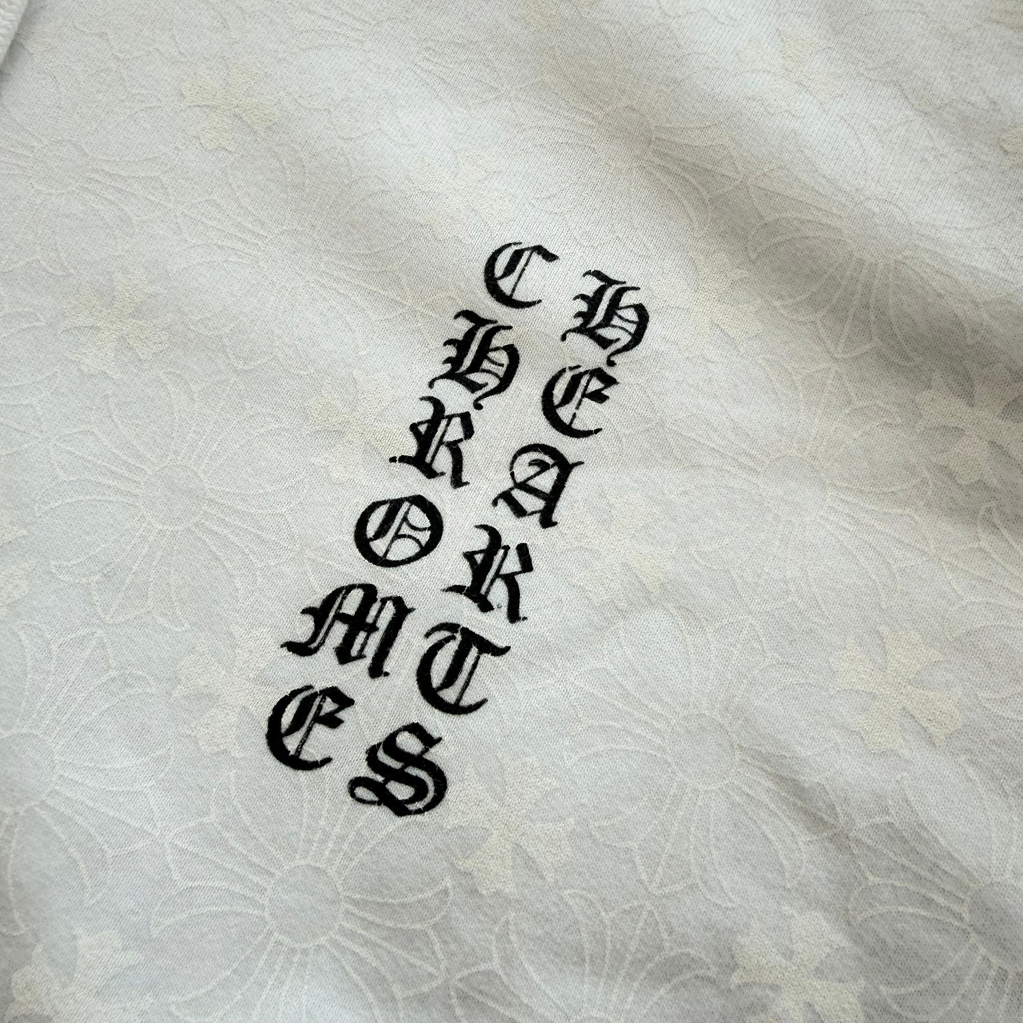 CHROME HEARTS Vertical Logo CH Plus Pullover Hoodie Size XXL クロムハーツ ヴァーティカルロゴ CHプラス総柄 プルオーバーフーディ サイズXXL
