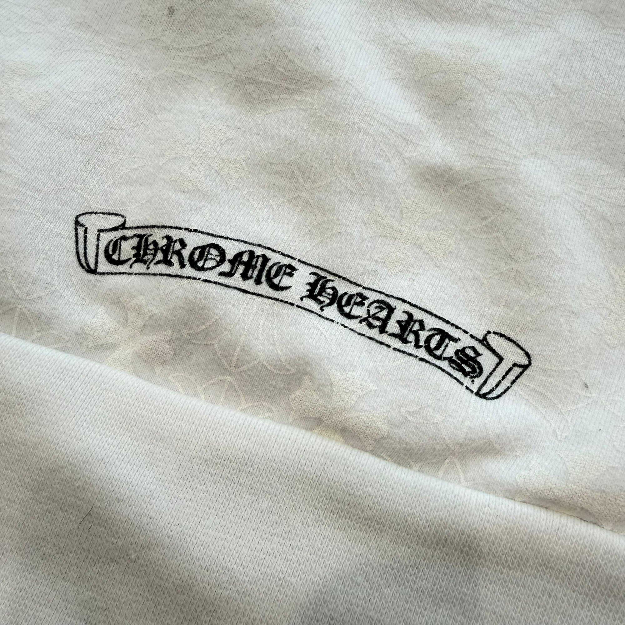 CHROME HEARTS Vertical Logo CH Plus Pullover Hoodie Size XXL クロムハーツ ヴァーティカルロゴ CHプラス総柄 プルオーバーフーディ サイズXXL