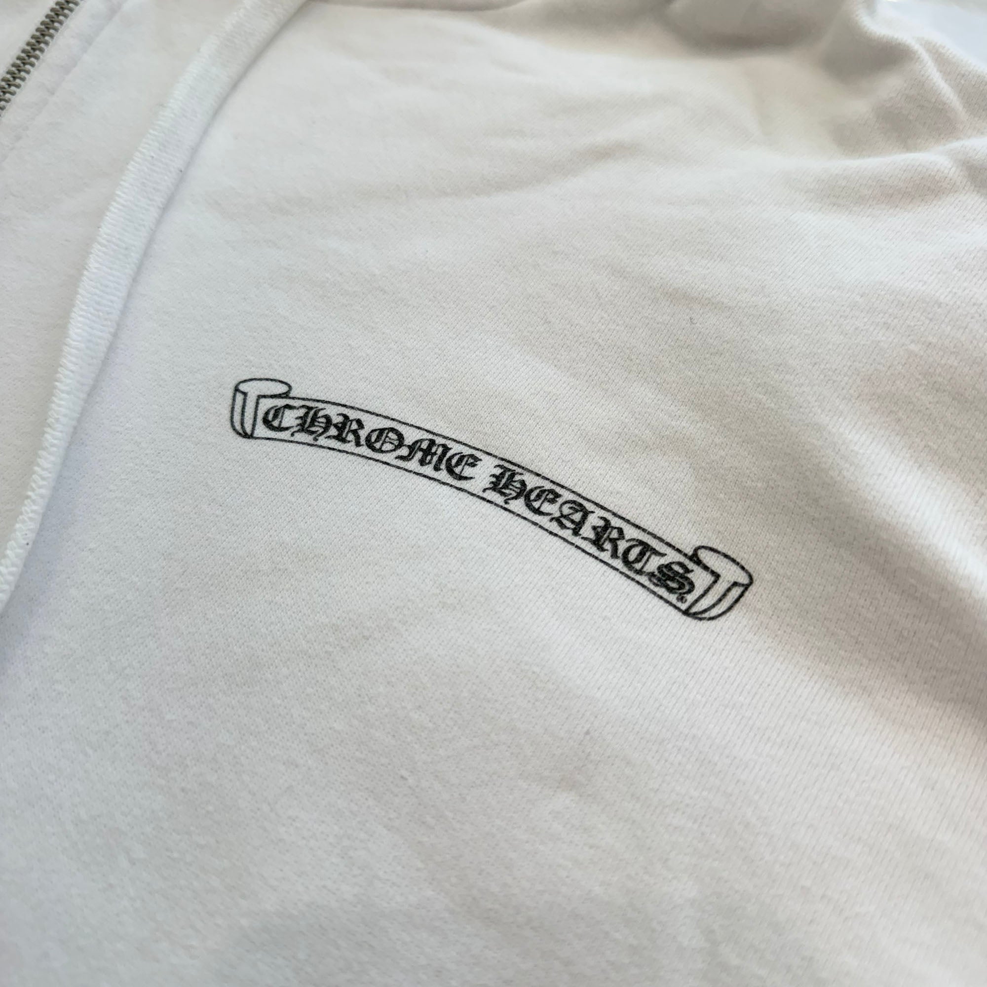 CHROME HEARTS Back Scroll Label Logo Zip Up Hoodie Size XL クロムハーツ バックスクロールラベルロゴジップアップフーディ サイズXL