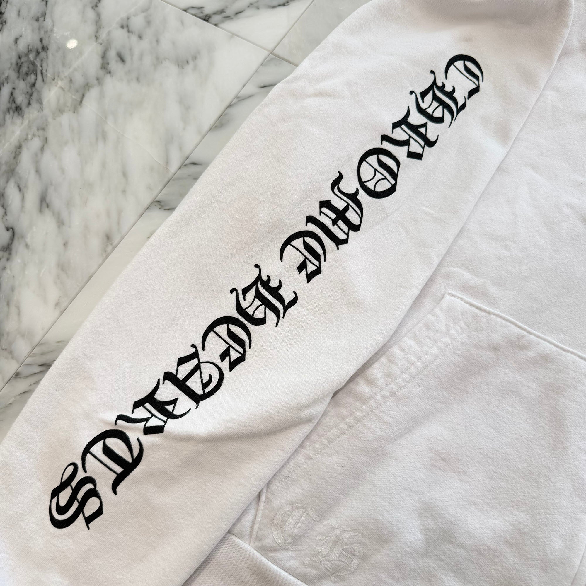 CHROME HEARTS Back Scroll Label Logo Zip Up Hoodie Size XL クロムハーツ バックスクロールラベルロゴジップアップフーディ サイズXL