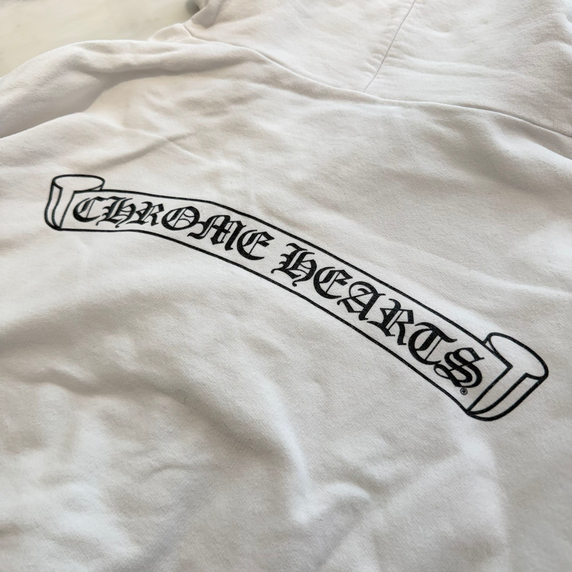 CHROME HEARTS Back Scroll Label Logo Zip Up Hoodie Size XL クロムハーツ バックスクロールラベルロゴジップアップフーディ サイズXL
