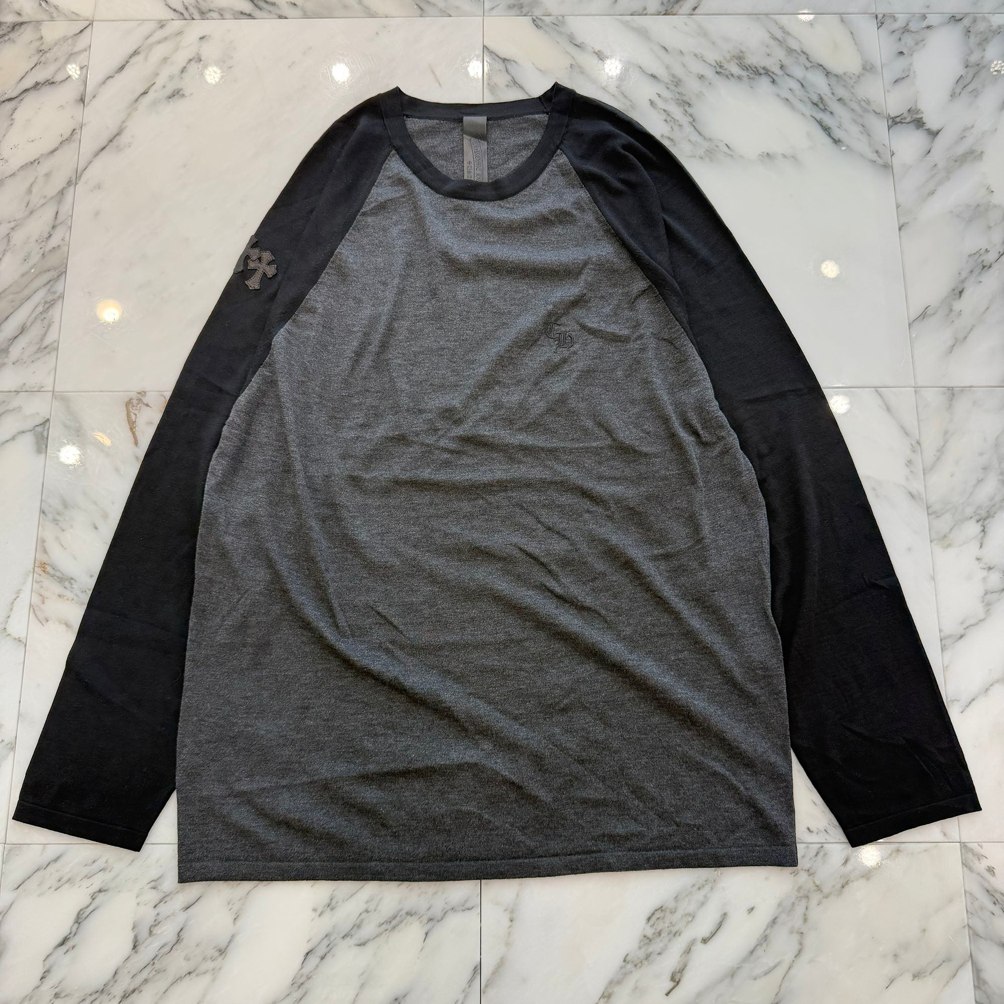 CHROME HEARTS 2026SS 3 Cross Patch CH Logo Embroidery Raglan Long