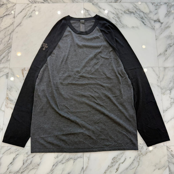 CHROME HEARTS 2026SS 3 Cross Patch CH Logo Embroidery Raglan Long Sleeve Tee Size M クロムハーツ 3クロスパッチ CHロゴ刺繍 ラグラン ロングスリーブTシャツ サイズM