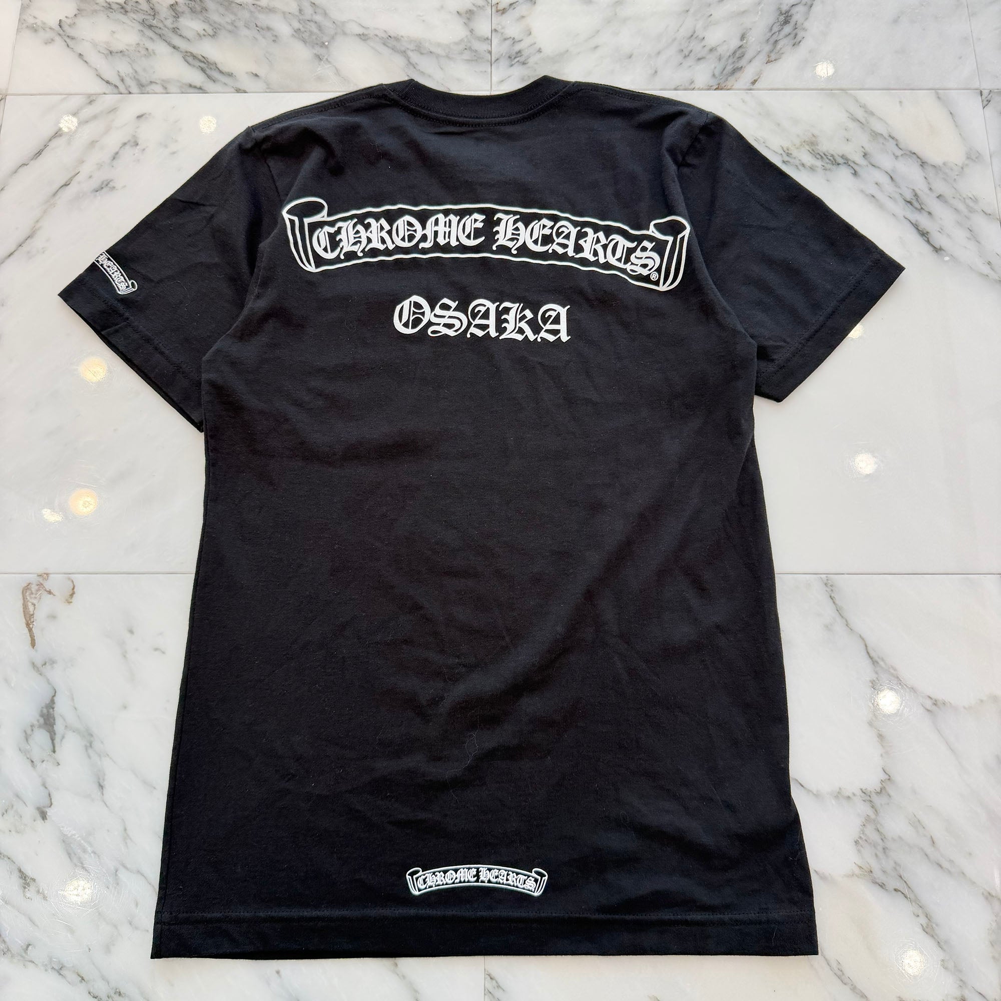 CHROME HEARTS Osaka Scroll Label Logo Tee Size XS クロムハーツ