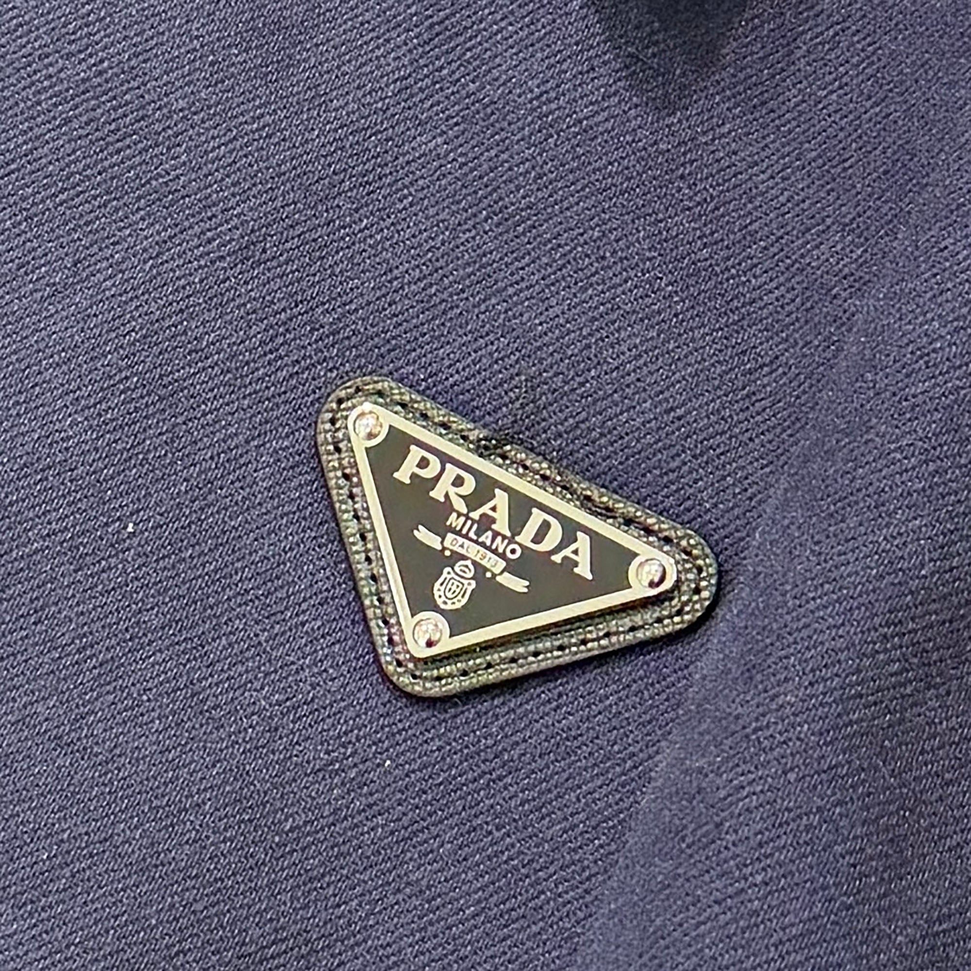 PRADA 2025SS Triangle Logo Plate Zip Up Blouson Denim Jacket GEB233 S232 16HE Size XL プラダ トライアングルロゴプレート ジップアップ ブルゾン デニムジャケット サイズXL