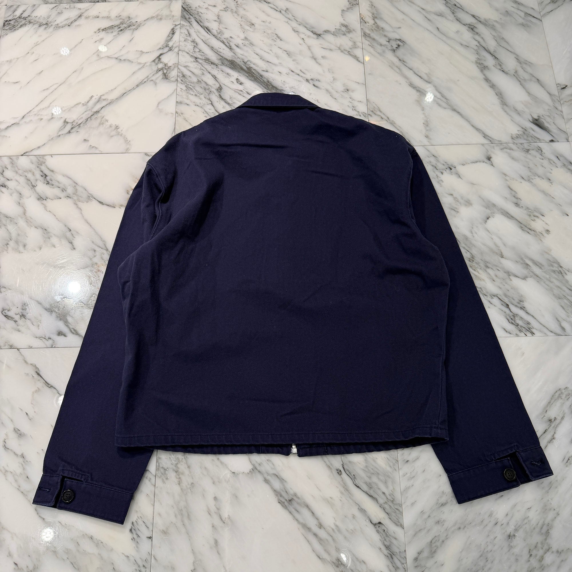 PRADA 2025SS Triangle Logo Plate Zip Up Blouson Denim Jacket GEB233 S232 16HE Size XL プラダ トライアングルロゴプレート ジップアップ ブルゾン デニムジャケット サイズXL