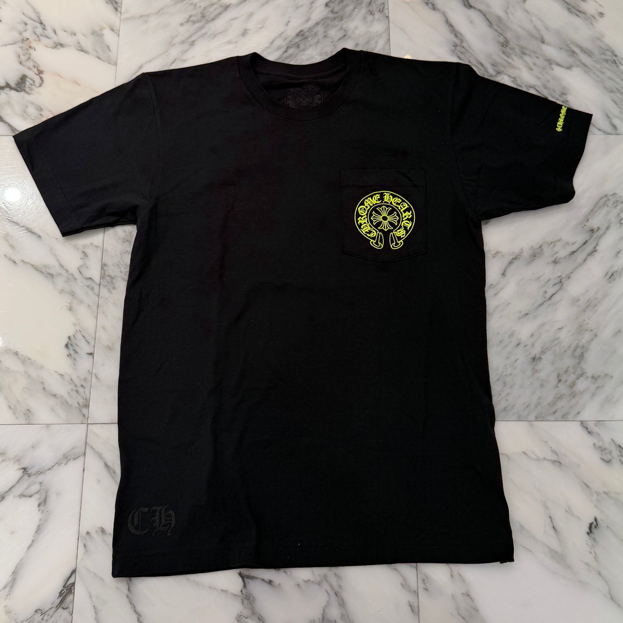 CHROME HEARTS Neon Yellow Horseshoe Tee Size M クロムハーツ ネオンイエロー ホースシュー Tシャツ サイズM