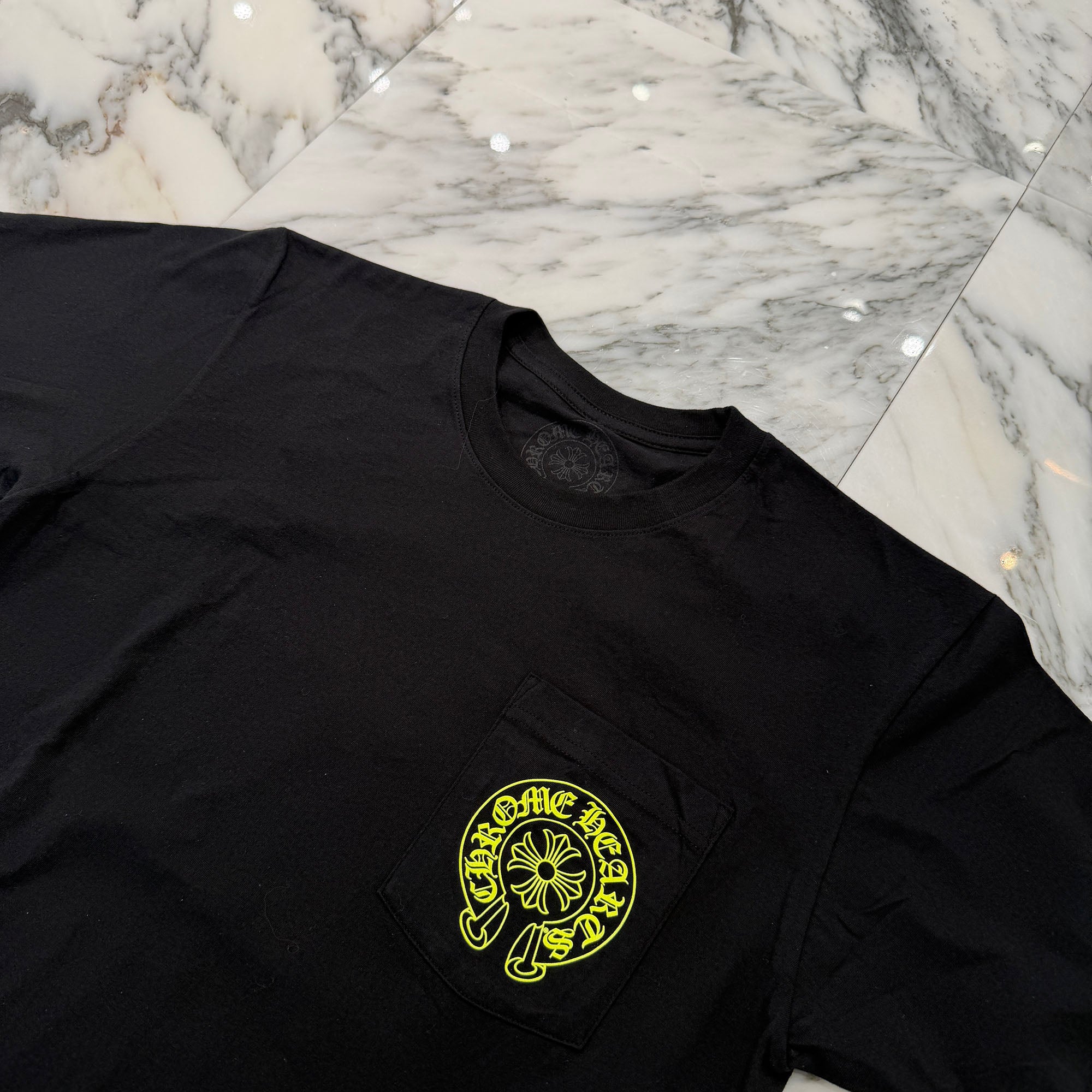 CHROME HEARTS Neon Yellow Horseshoe Tee Size M クロムハーツ ネオンイエロー ホースシュー Tシャツ サイズM