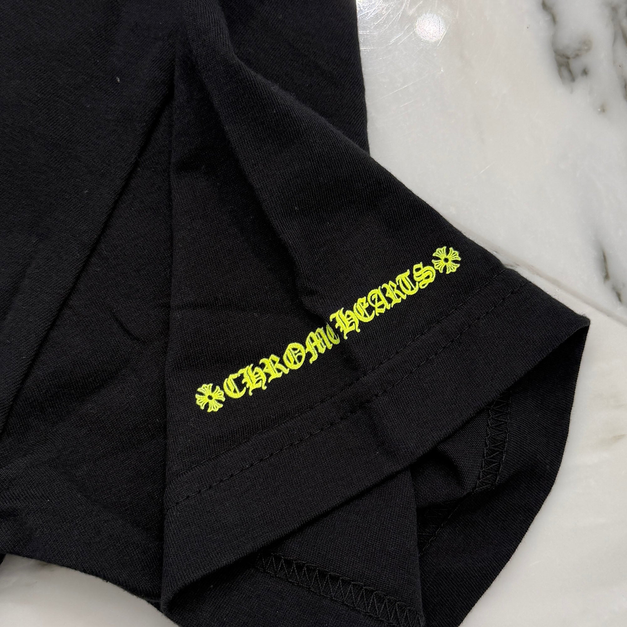CHROME HEARTS Neon Yellow Horseshoe Tee Size M クロムハーツ ネオンイエロー ホースシュー Tシャツ サイズM